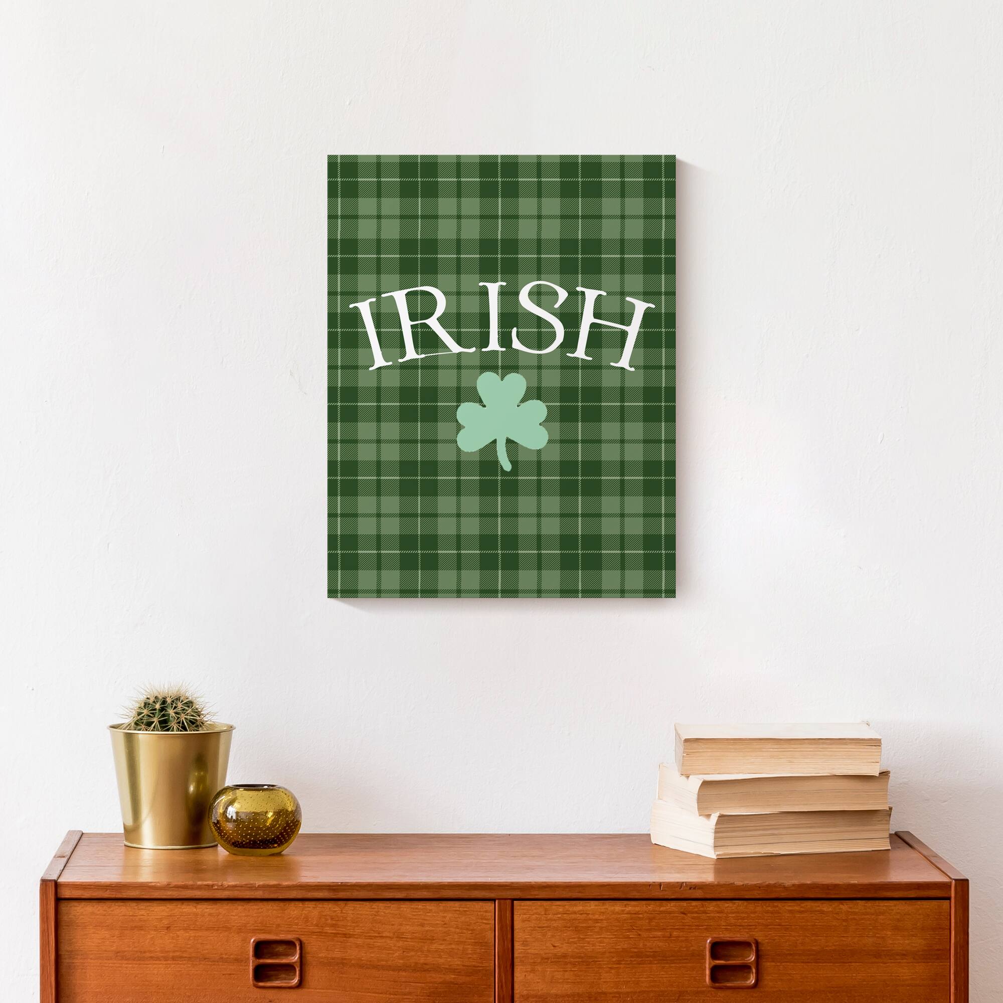 Irish Clover Green 11&#x22; x 14&#x22; Canvas Wall Art