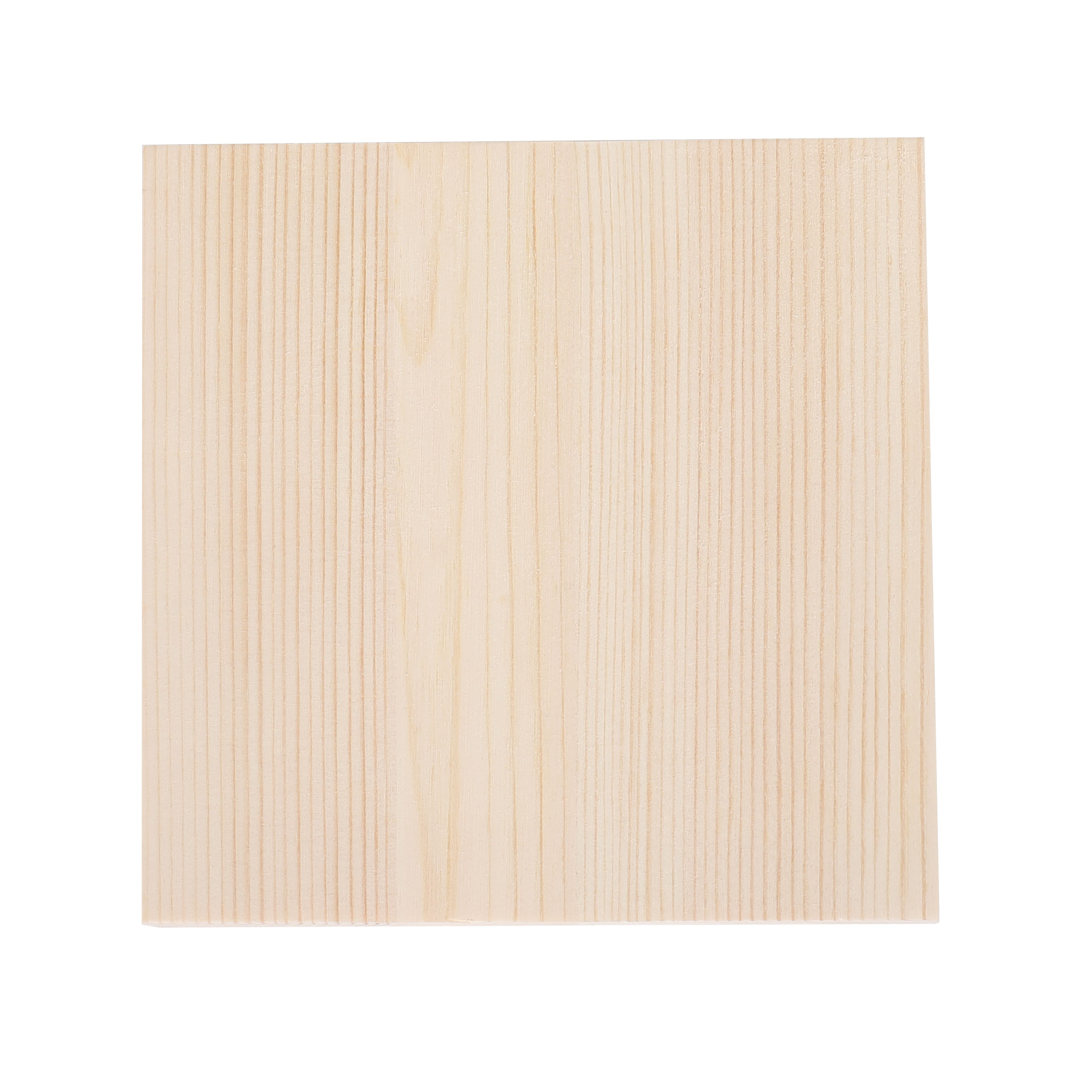 12 Pack: 5" Square Pinewood Plaque by Make Market®