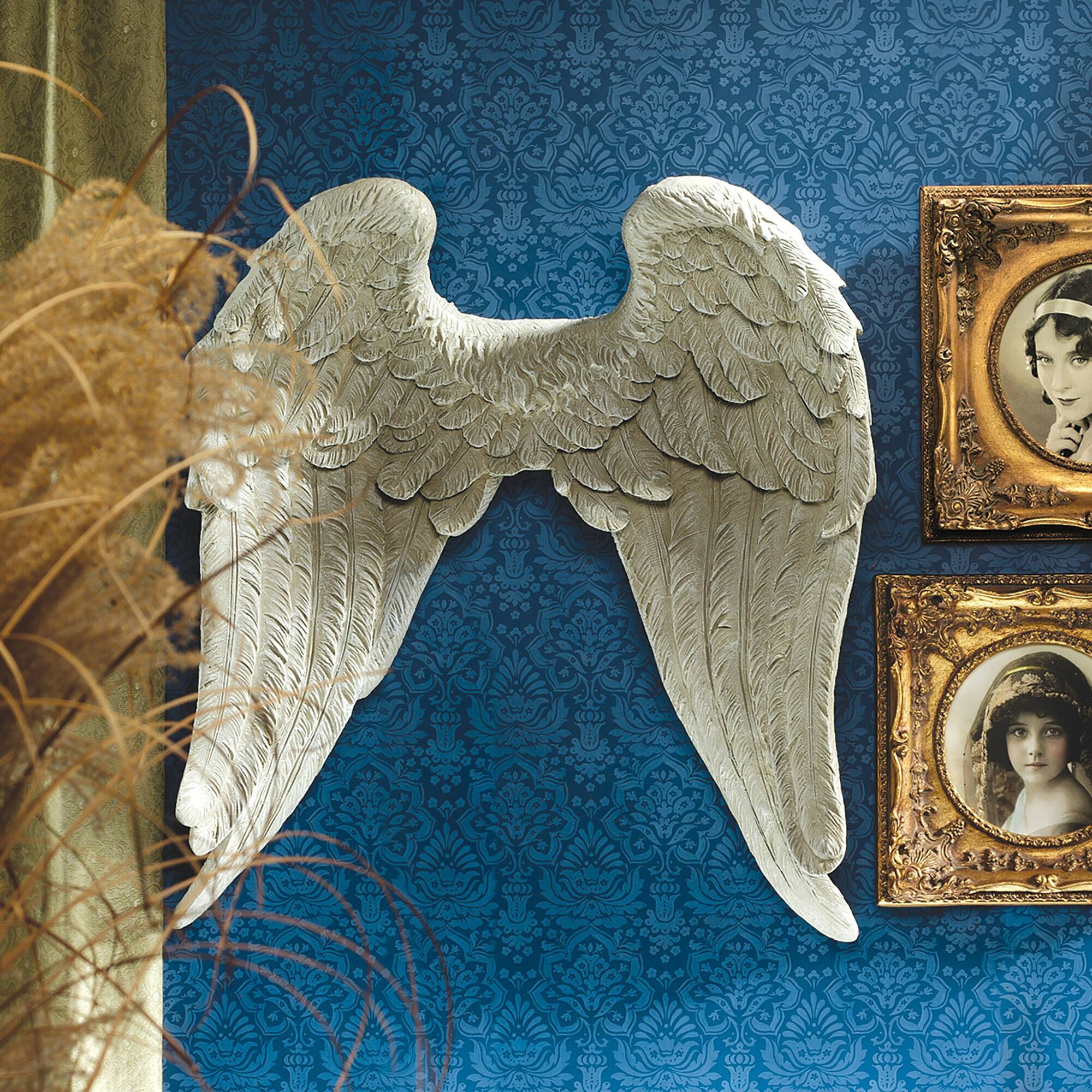 Design Toscano 26.5&#x22; Heavenly Guardian Angel Wings Wall Sculpture