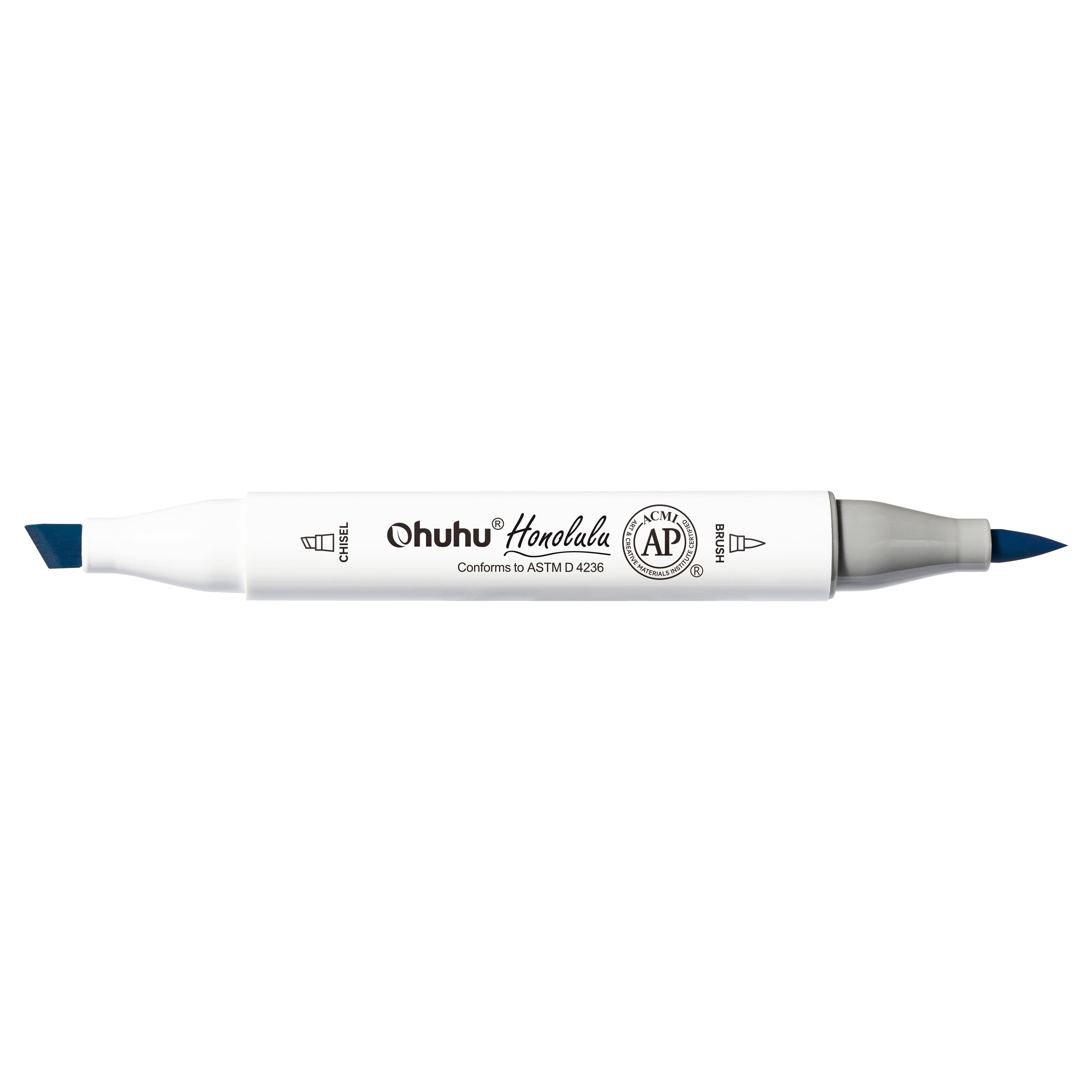 Ohuhu&#xAE; Honolulu Brush &#x26; Chisel Dual Tip Marker