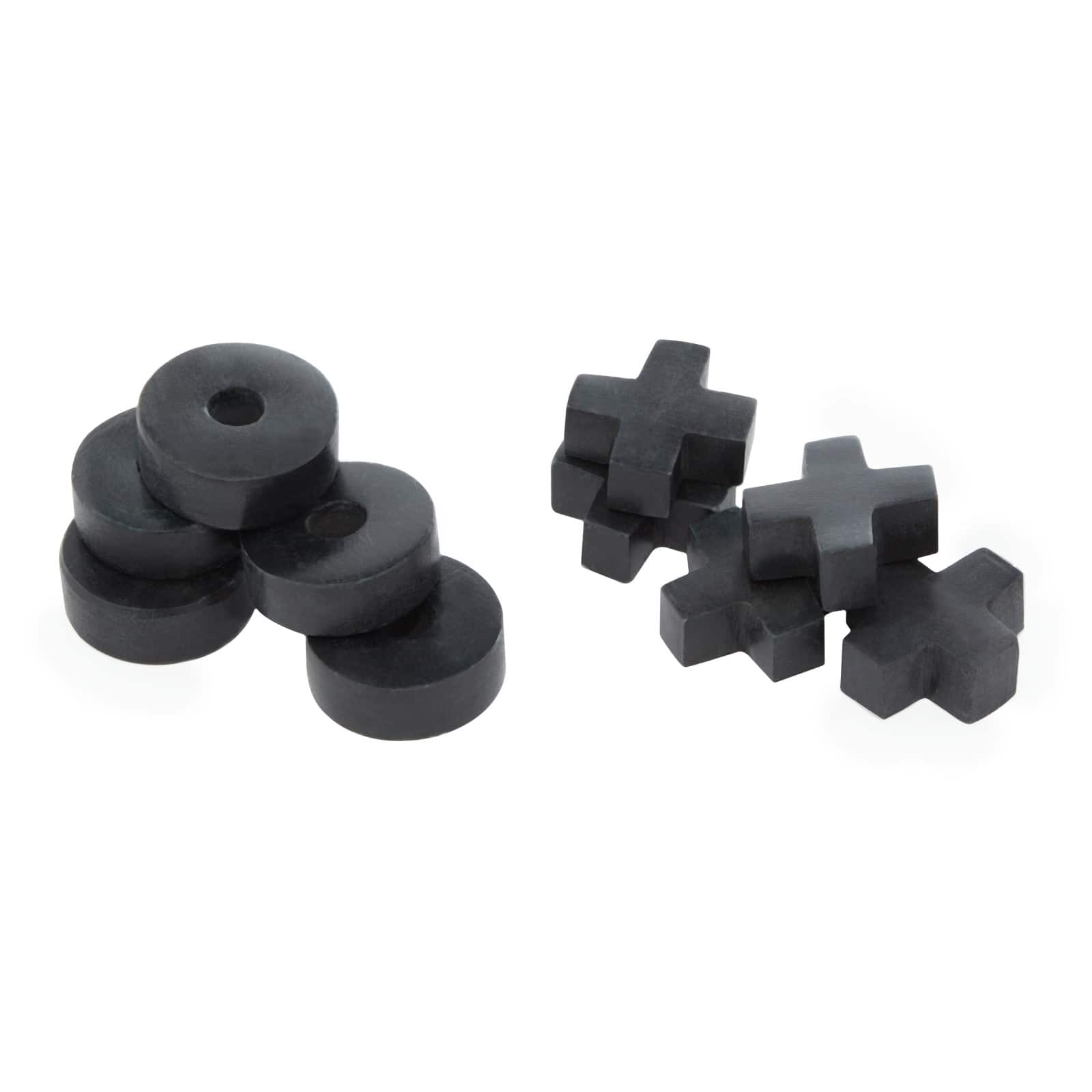 Black Marble Contemporary Tic-Tac-Toe Game Set