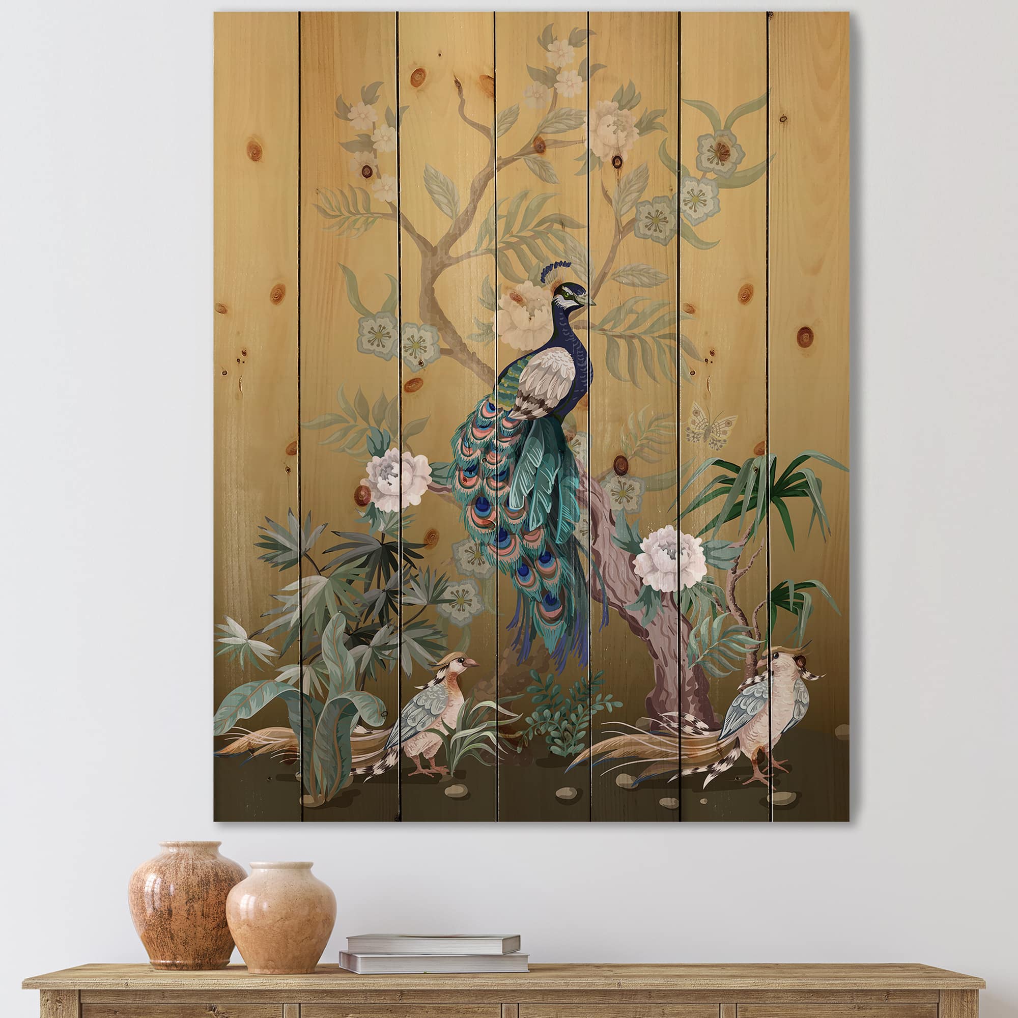 Designart - Chinoiserie With Birds and Peonies VI