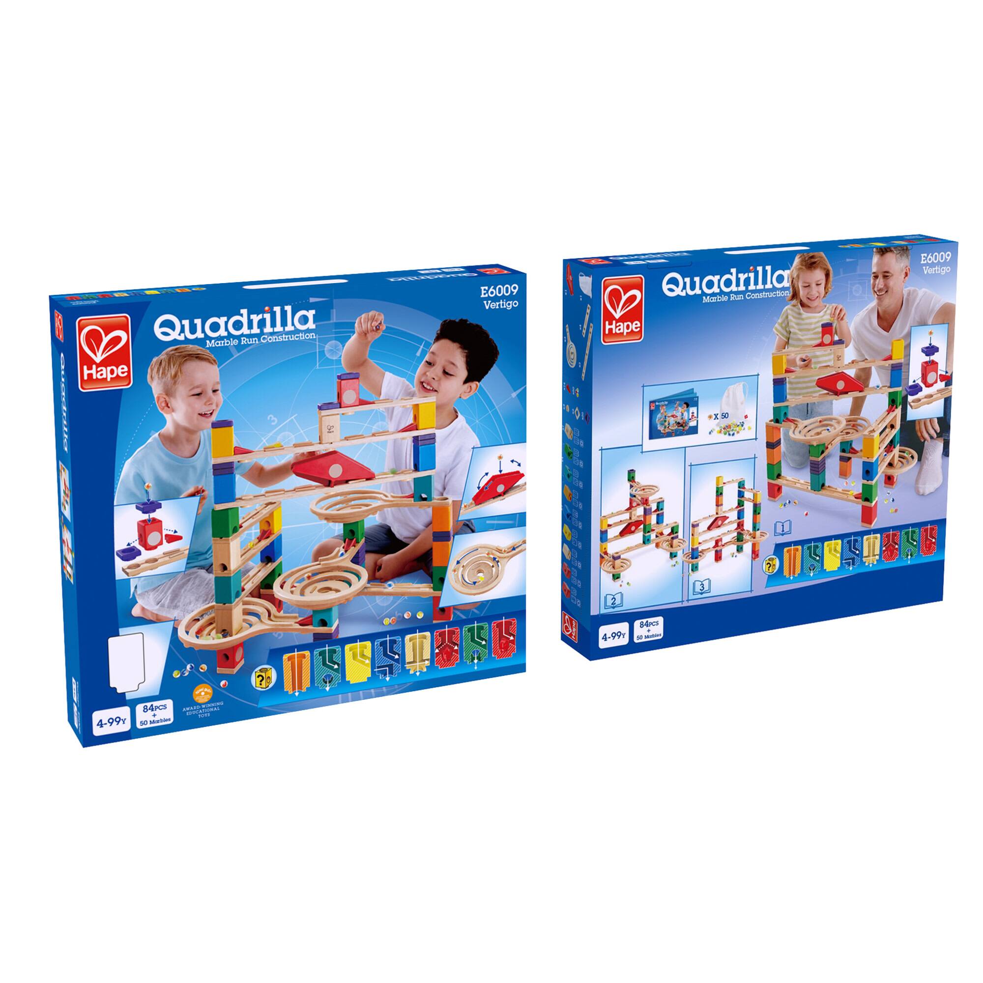 Hape Quadrilla Wooden Marble Run Construction Vertigo Set