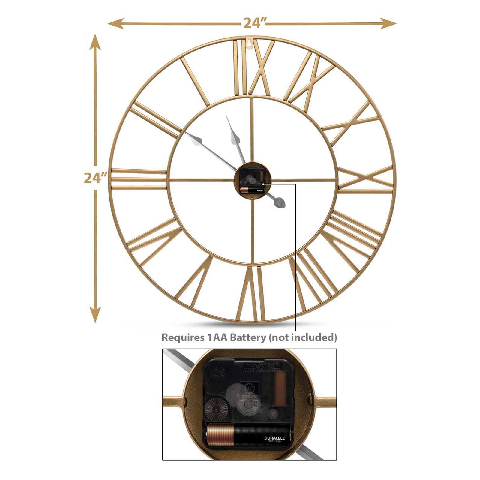 Sorbus&#xAE; 24&#x22; Round Oversized Wall Clock