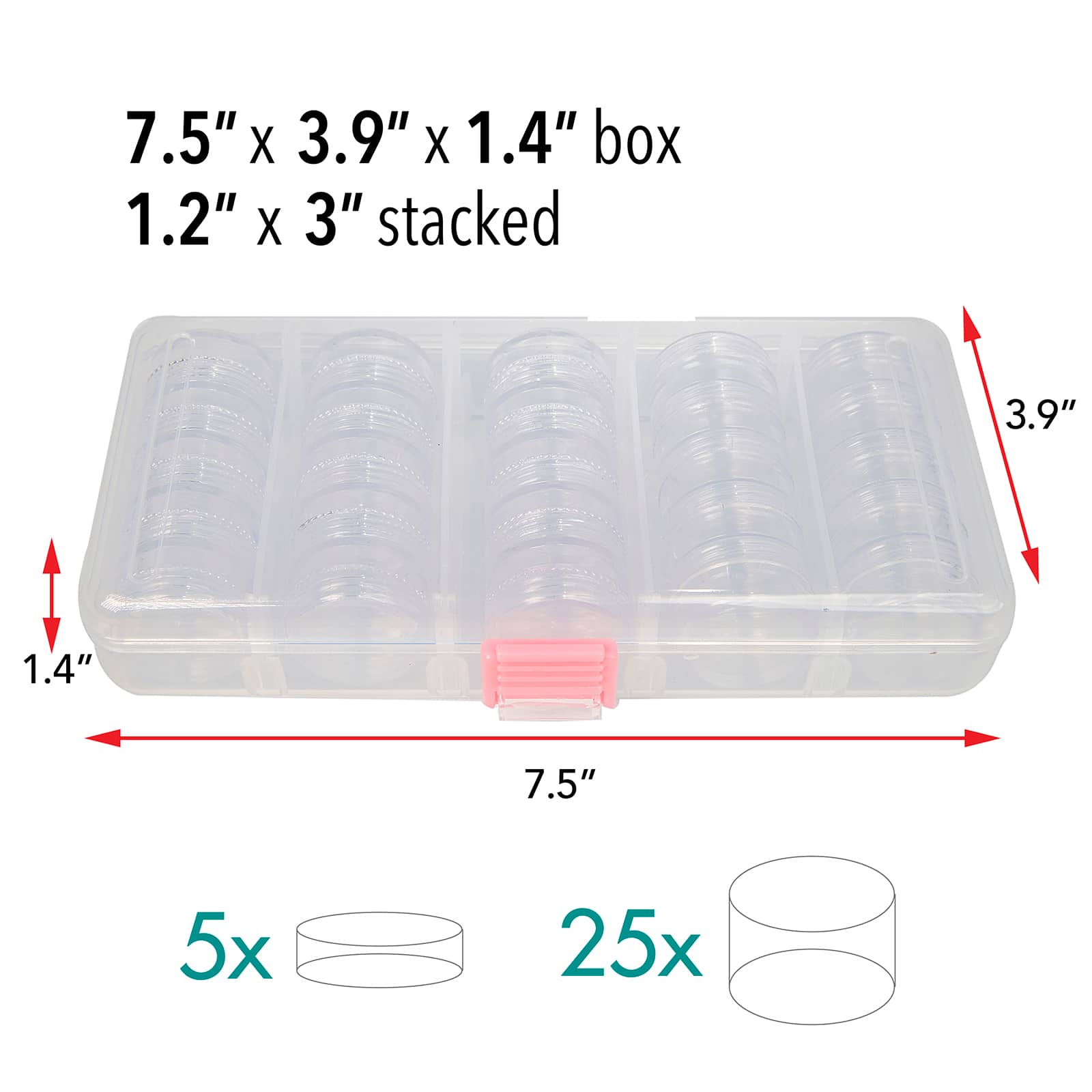 The Beadsmith&#xAE; 7.5&#x27;&#x27; x 4&#x27;&#x27; x 1.5&#x27;&#x27; Stack Container Org Box