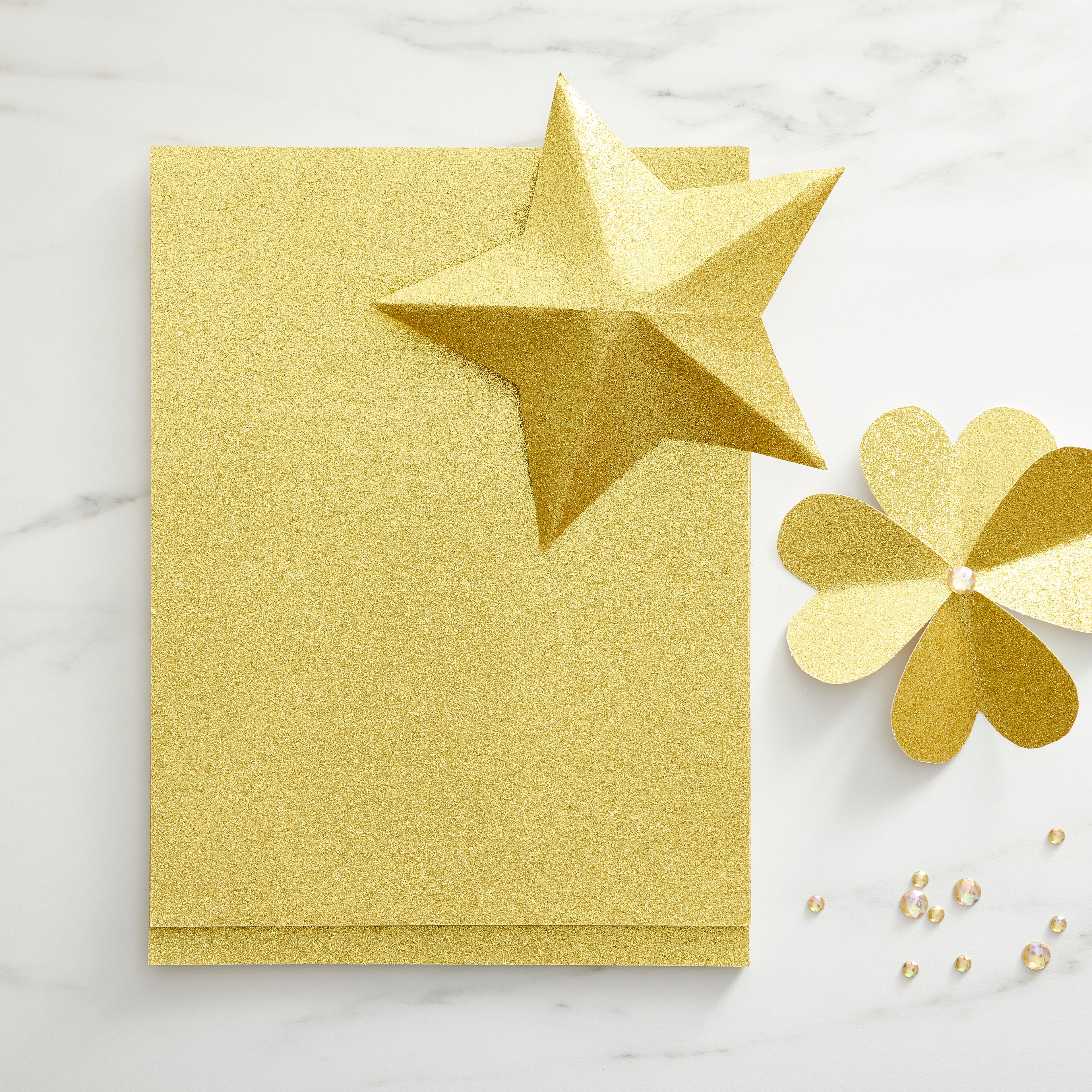 Gold Glitter 8.5" x 11" Cardstock Paper by Recollections™, 24 Sheets