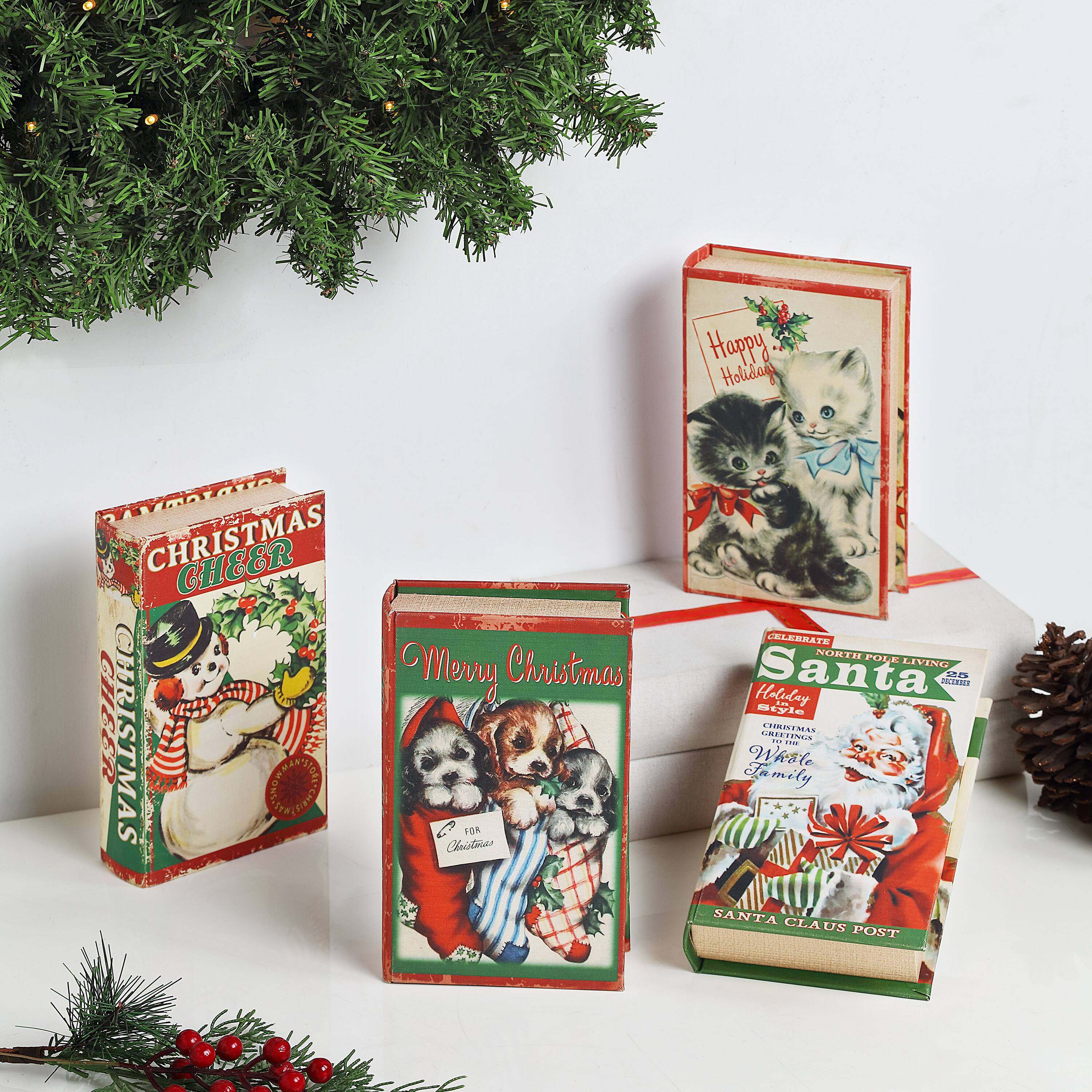 8&#x22; Santa Vintage Storage Box