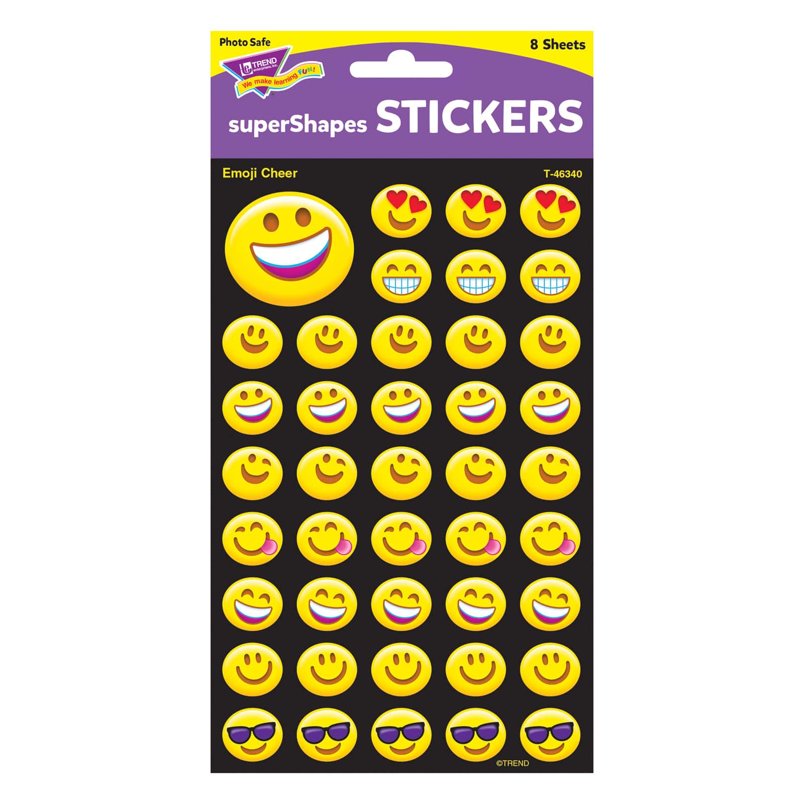 Trend Enterprises&#xAE; Emoji Cheer superShapes Stickers, 6 Packs of 336