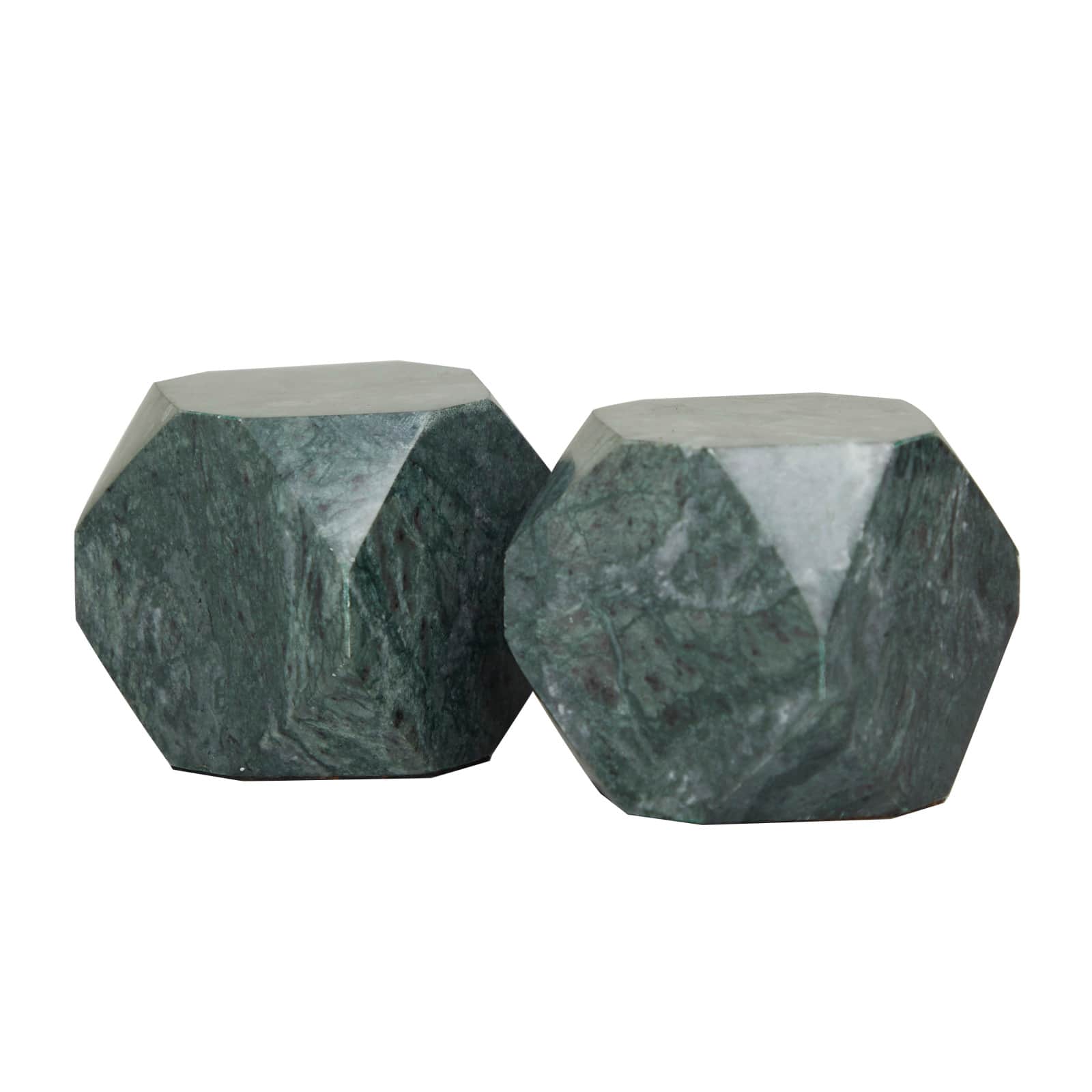CosmoLiving by Cosmopolitan 4" Geometric Marble Block Bookend Set