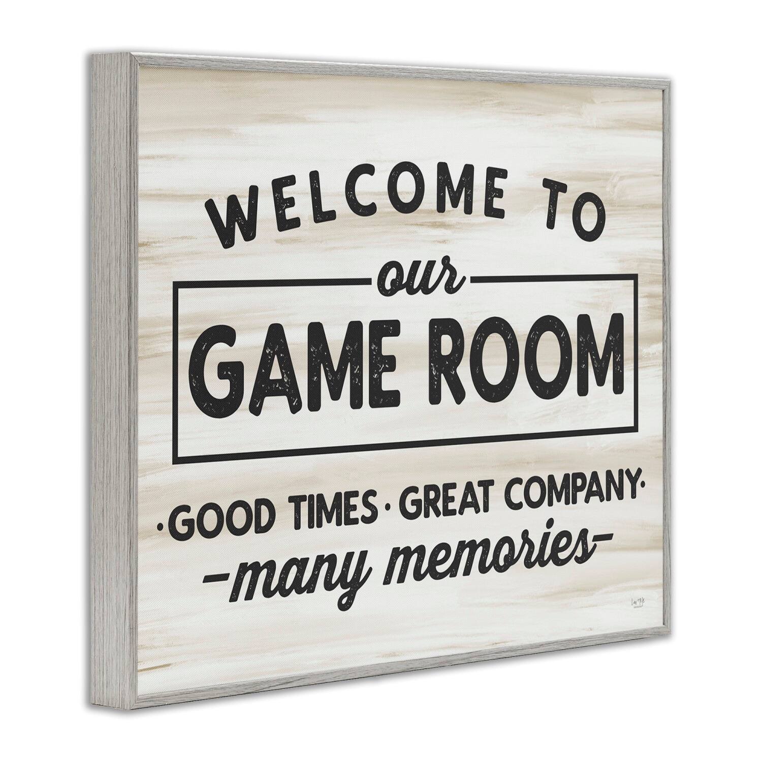 Stupell Industries Welcome To Game Room Framed Giclee Art