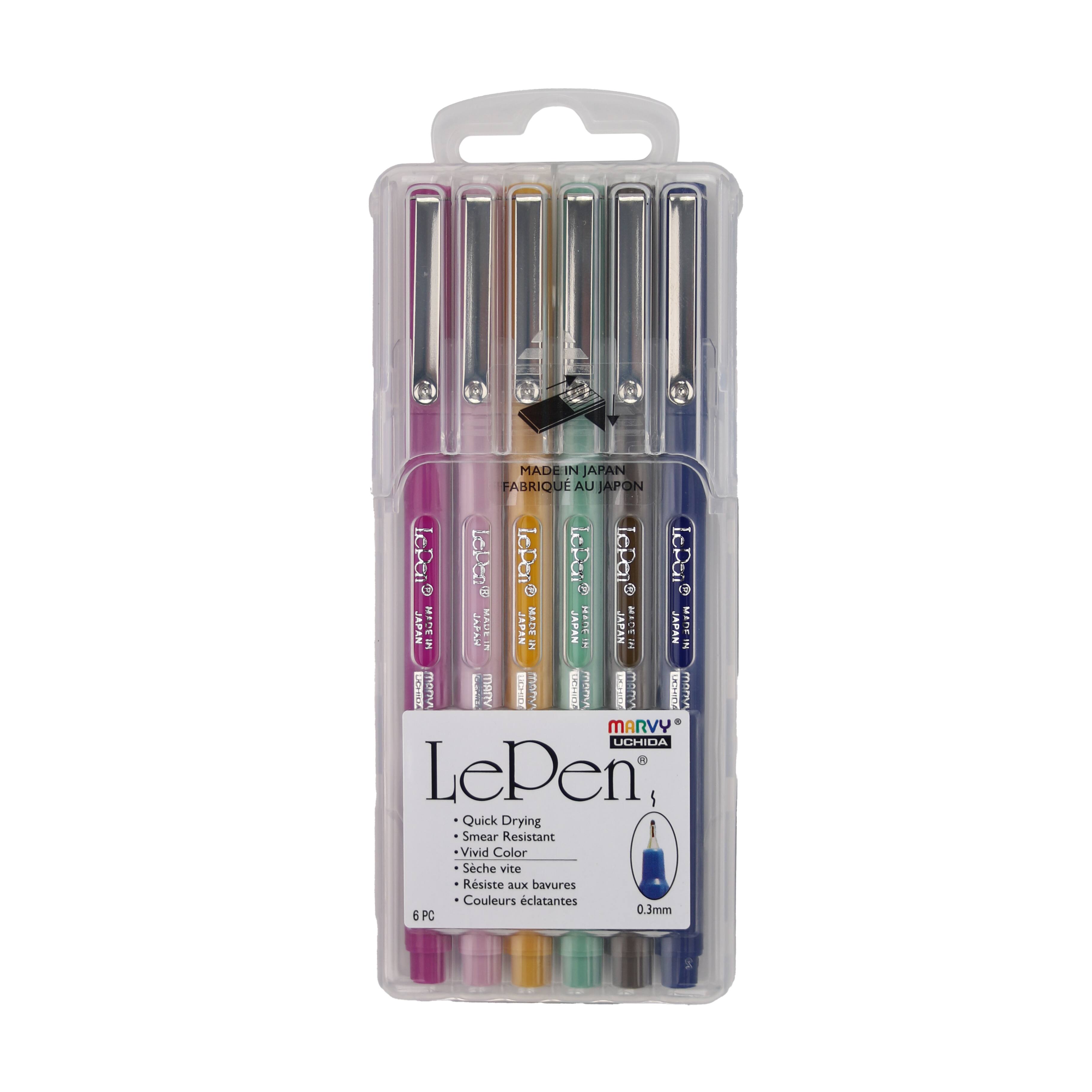 Marvy® Uchida LePen® Extra Fine 6 Colour Retro Pen Set