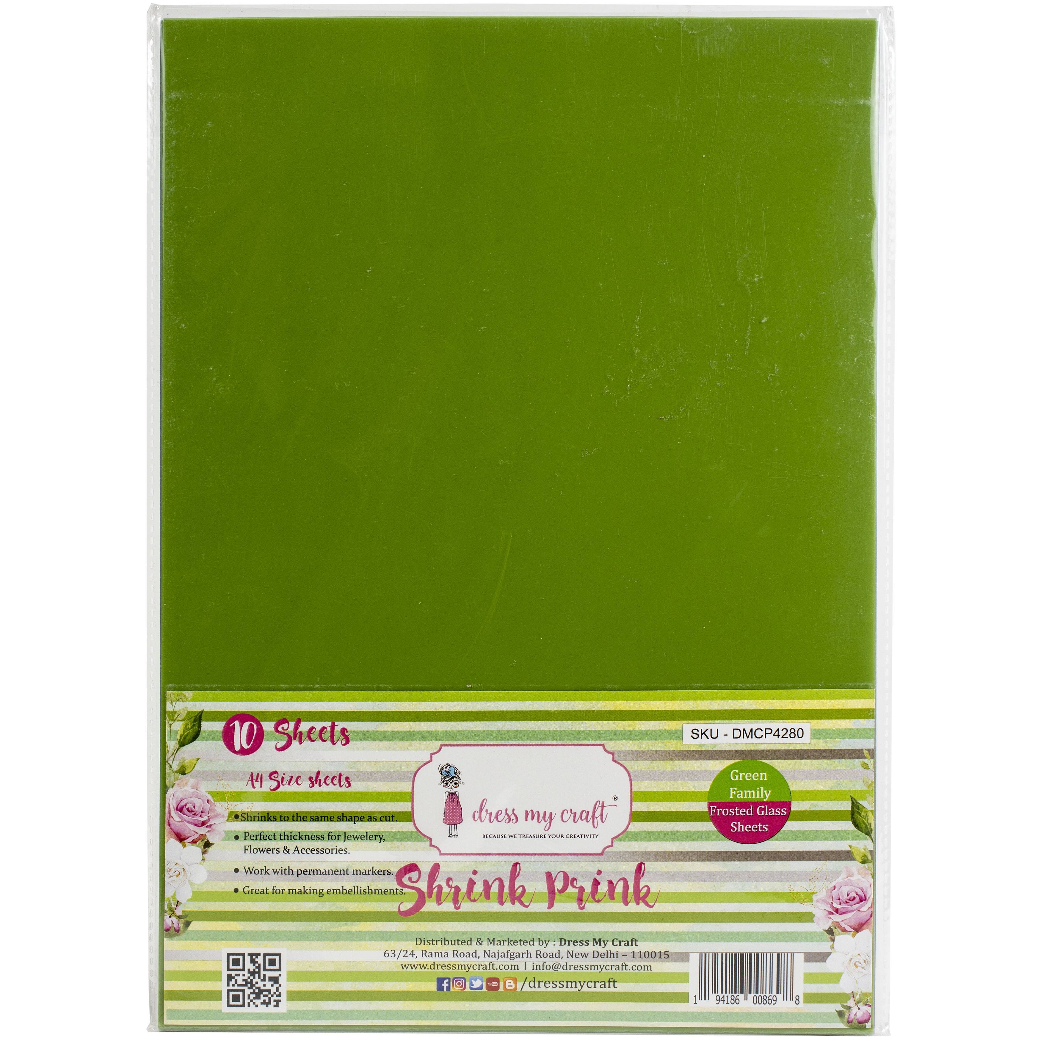 Dress My Craft® Shrink Prink A4 Frosted Plastic Sheets, 10ct. Shrink