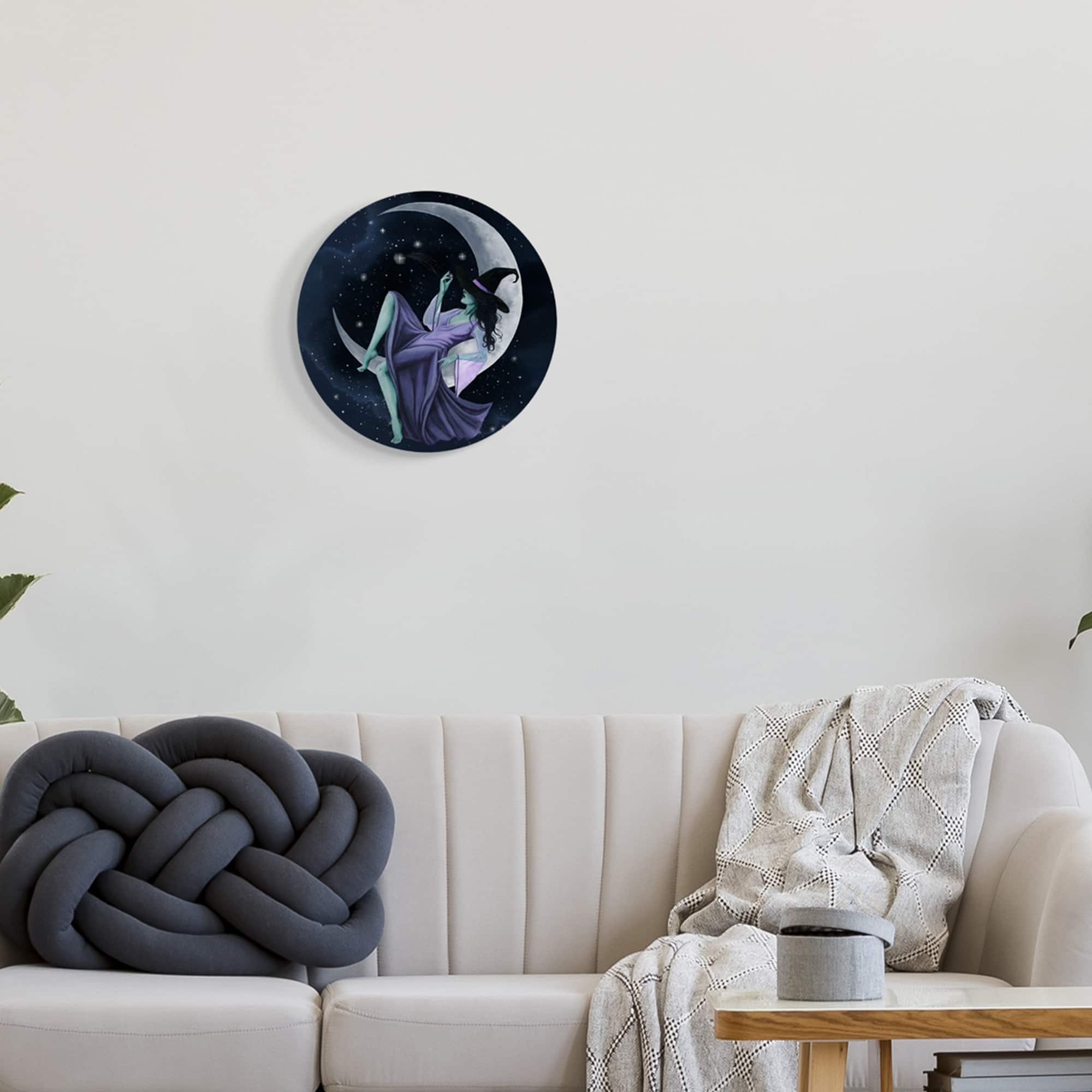 Stupell Industries Lounging Witch Moon Sky Wall Plaque Art