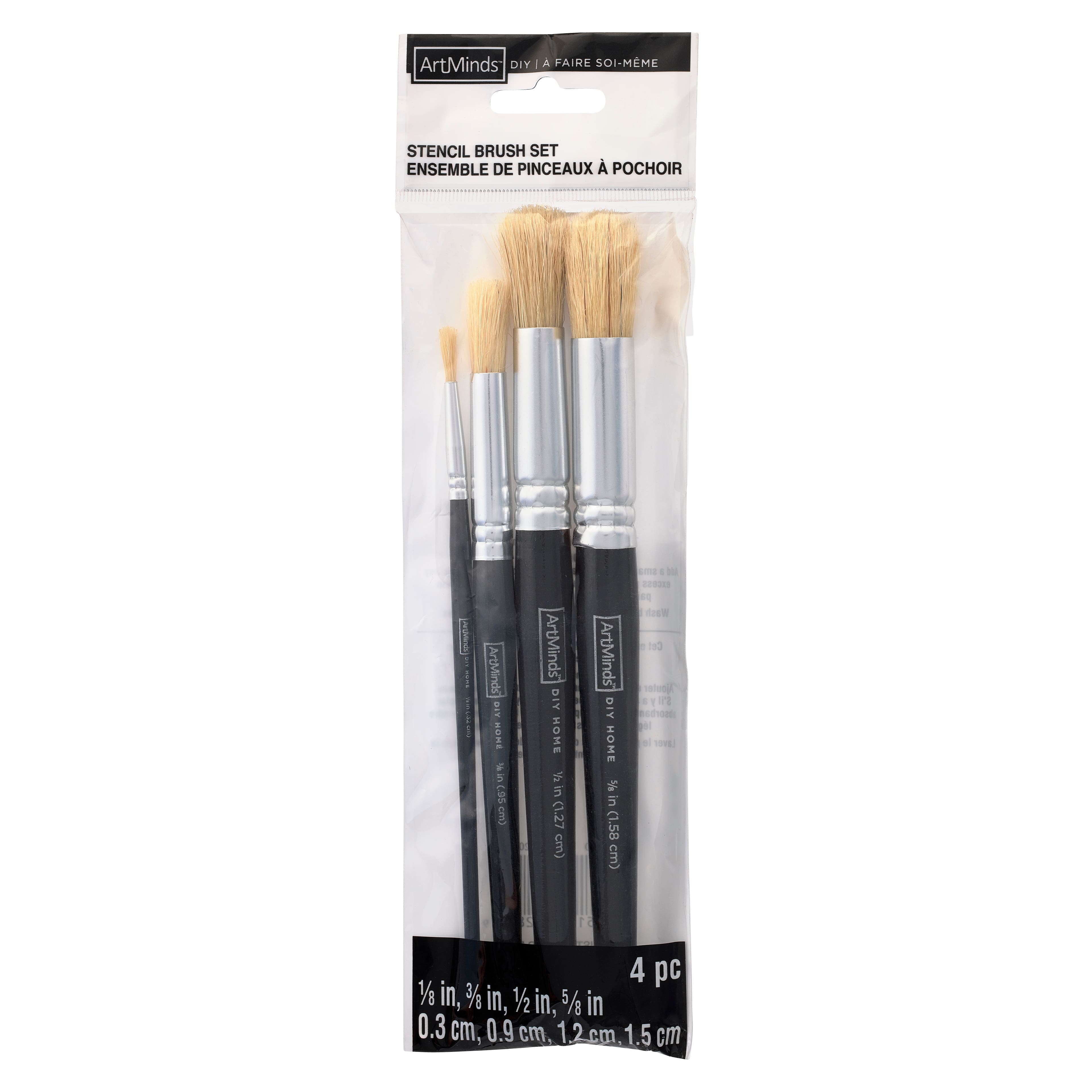 12 Packs: 4 ct. (48 total) Stencil Brush Set by ArtMinds™ DIY Home