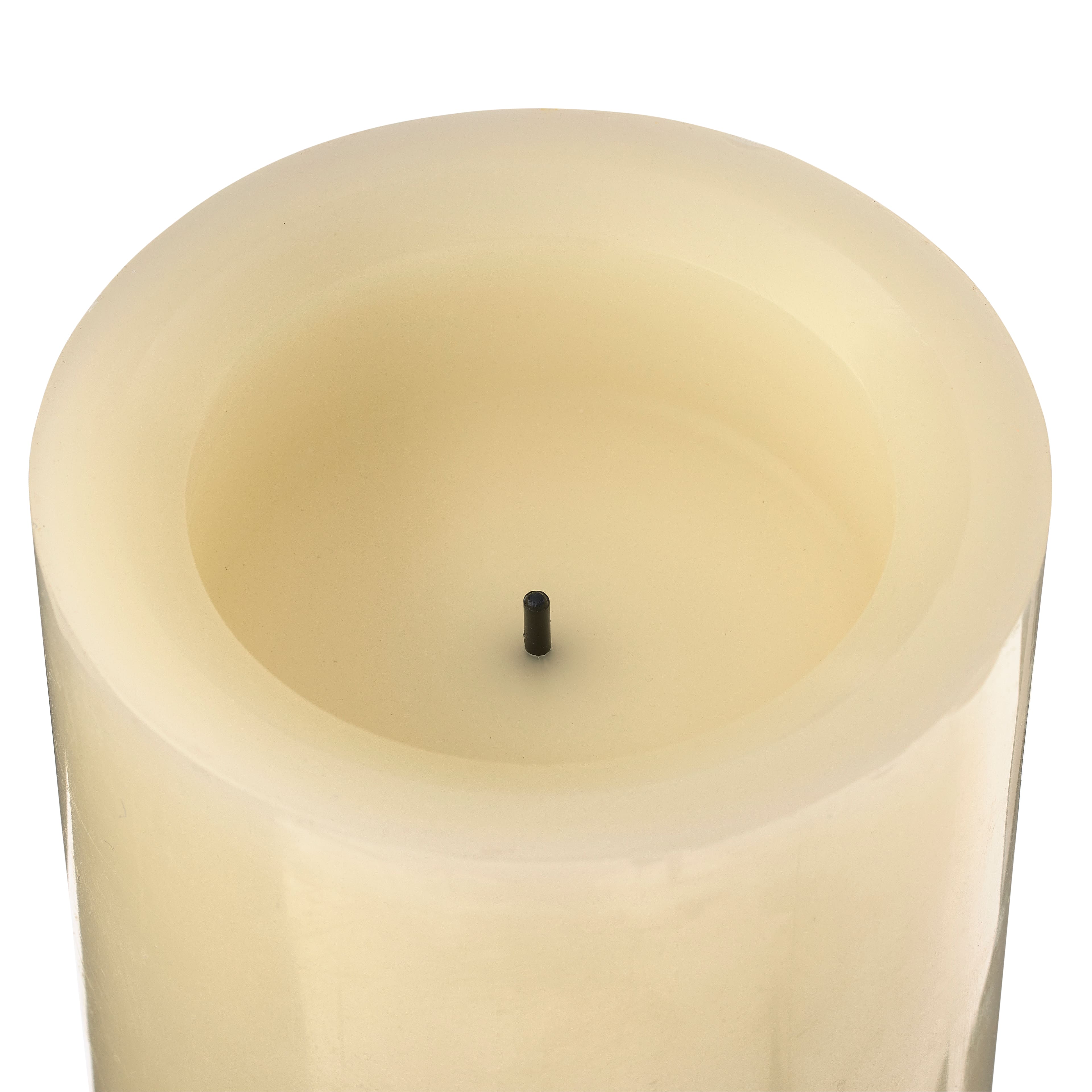 12 Pack: 3" x 4" Cream LED Wax Pillar Candle by Ashland®