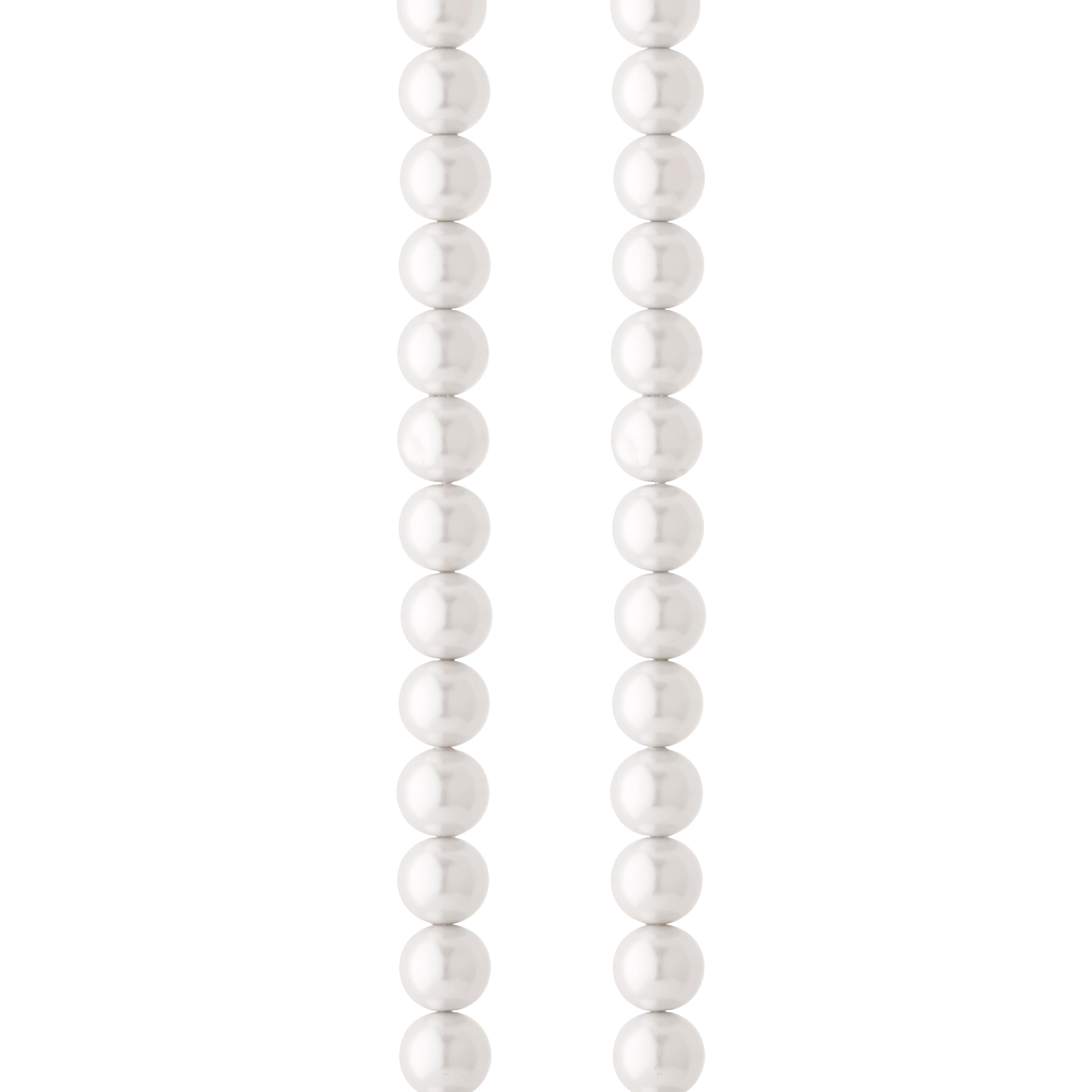 12 Pack: White Pearl Round Beads, 8mm by Bead Landing&#x2122;