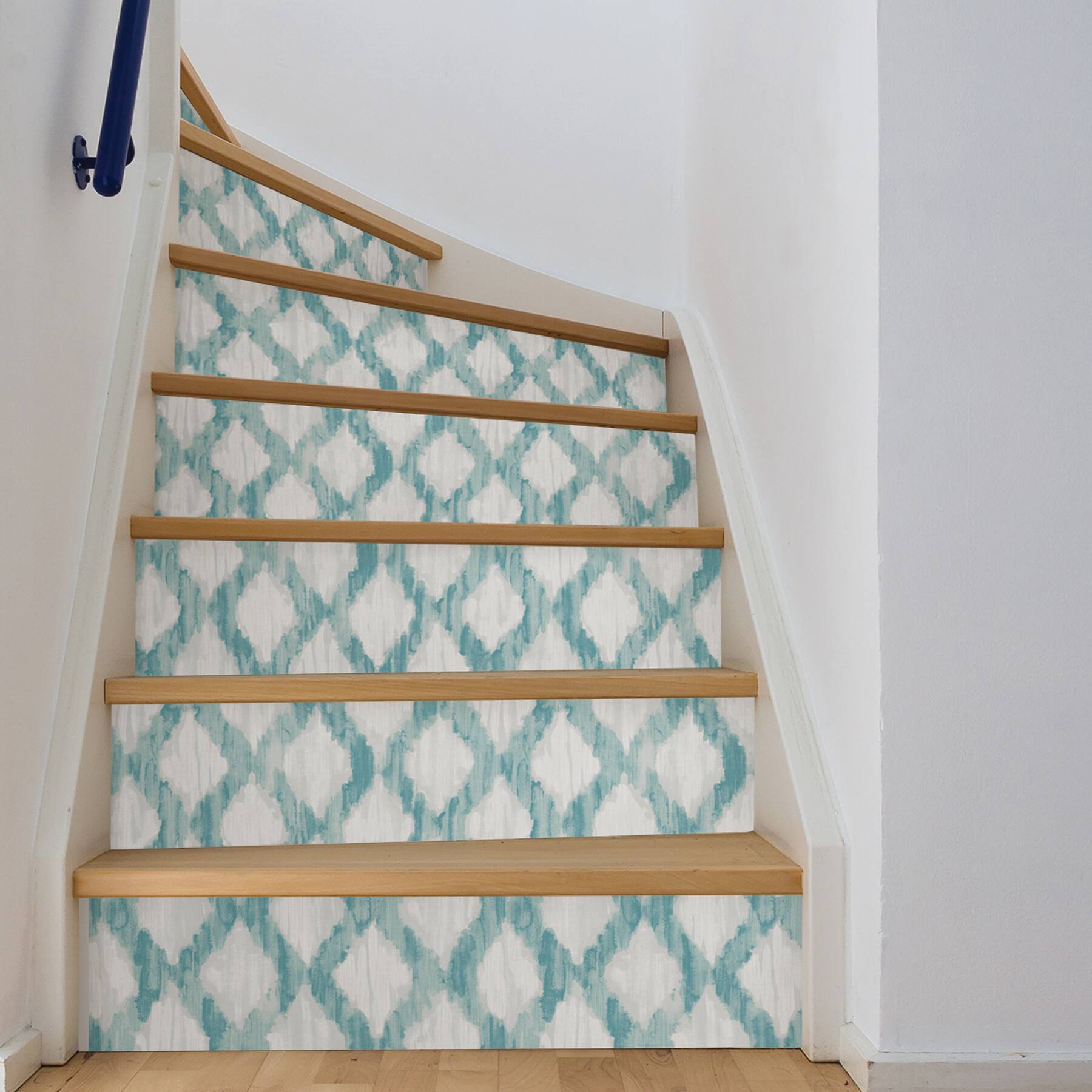 NuWallpaper Teal Floating Trellis Peel & Stick Wallpaper