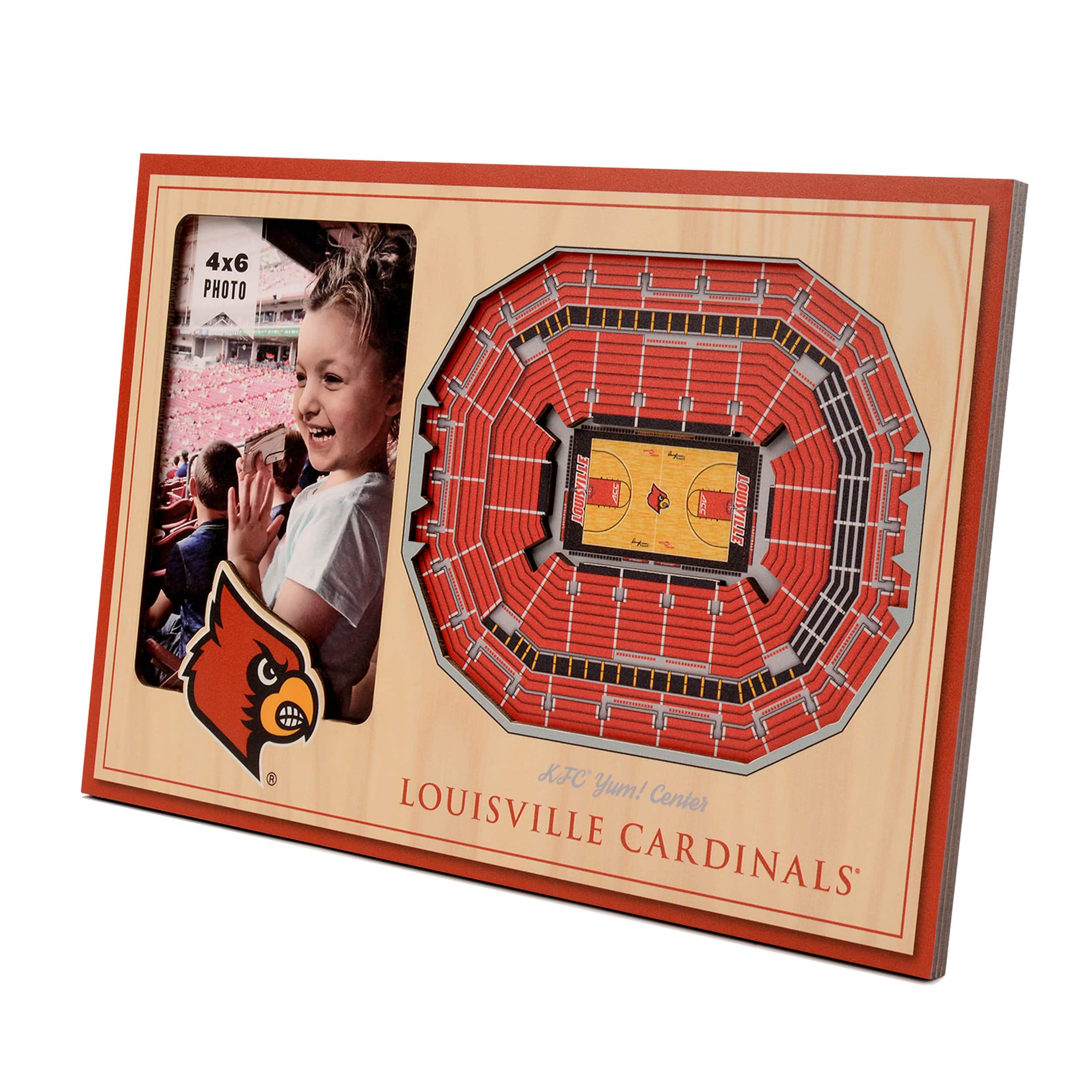 Lids Louisville Cardinals 12'' x 12'' 3D Logo Wall Art