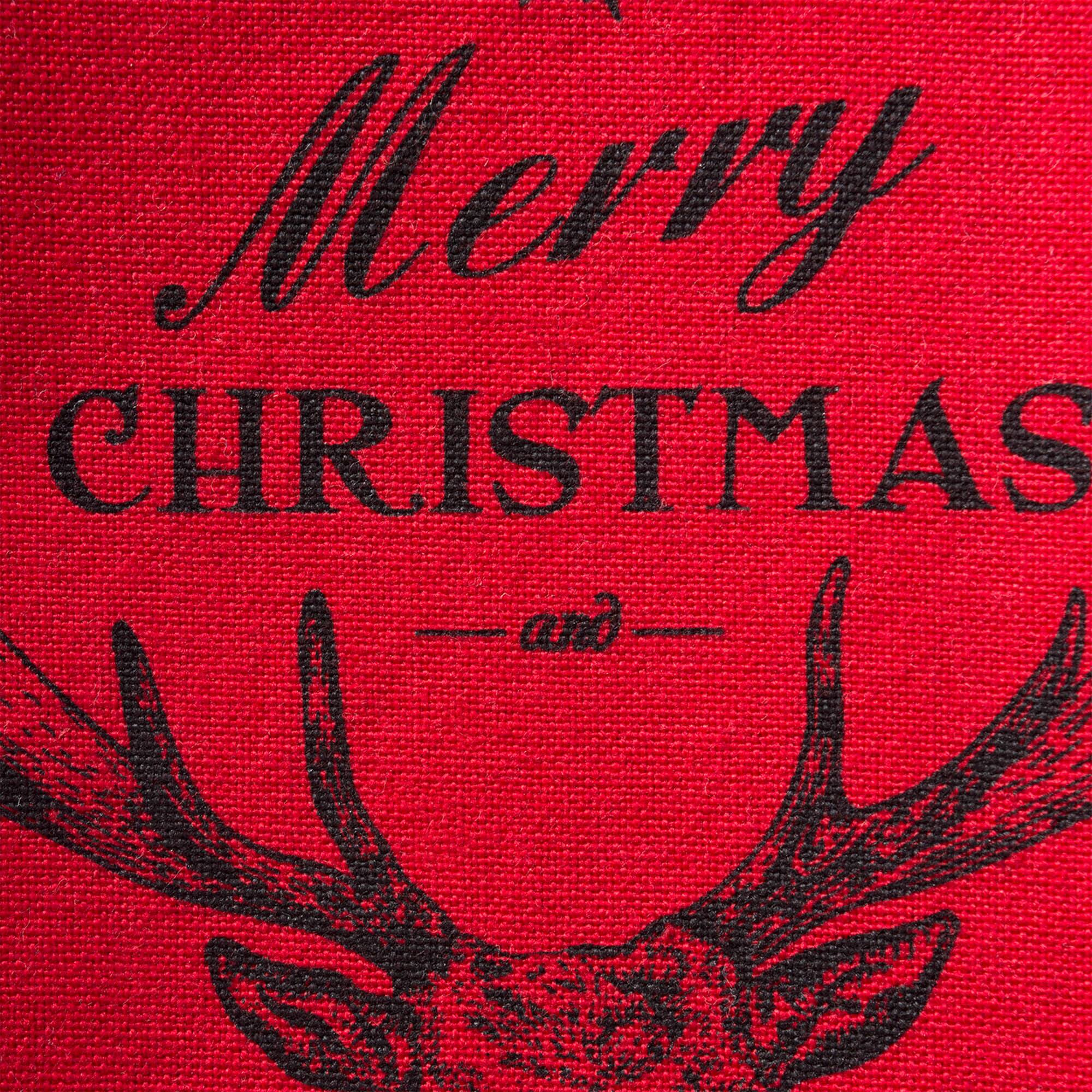 DII&#xAE; 108&#x22; Red Stag Christmas Print Table Runner