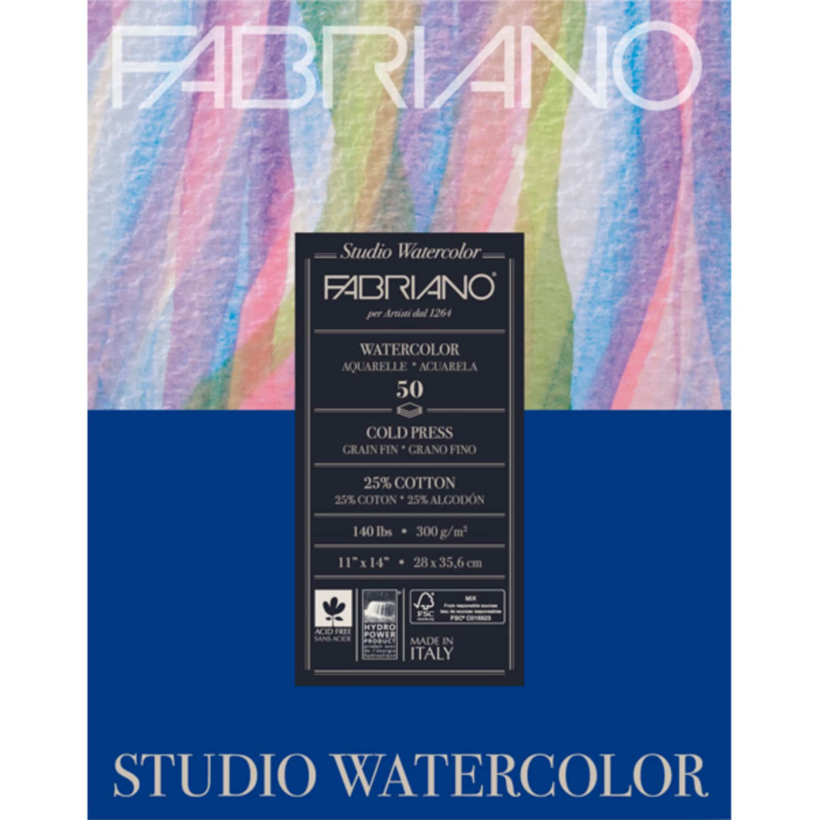 Fabriano® 140lb. Cold Press Studio Watercolor Pad