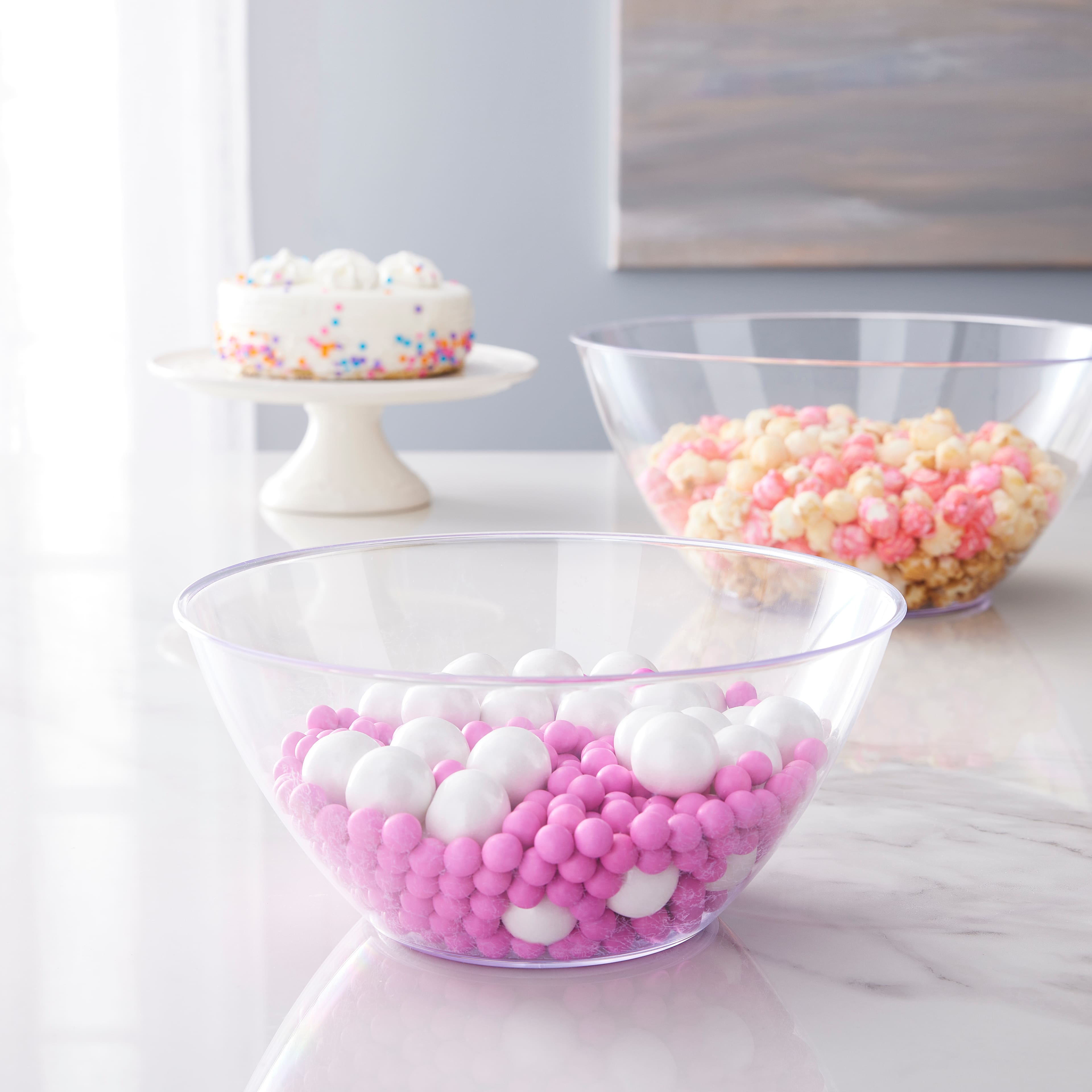 12 Pack: 2qt. Clear Plastic Serving Bowl by Celebrate It™