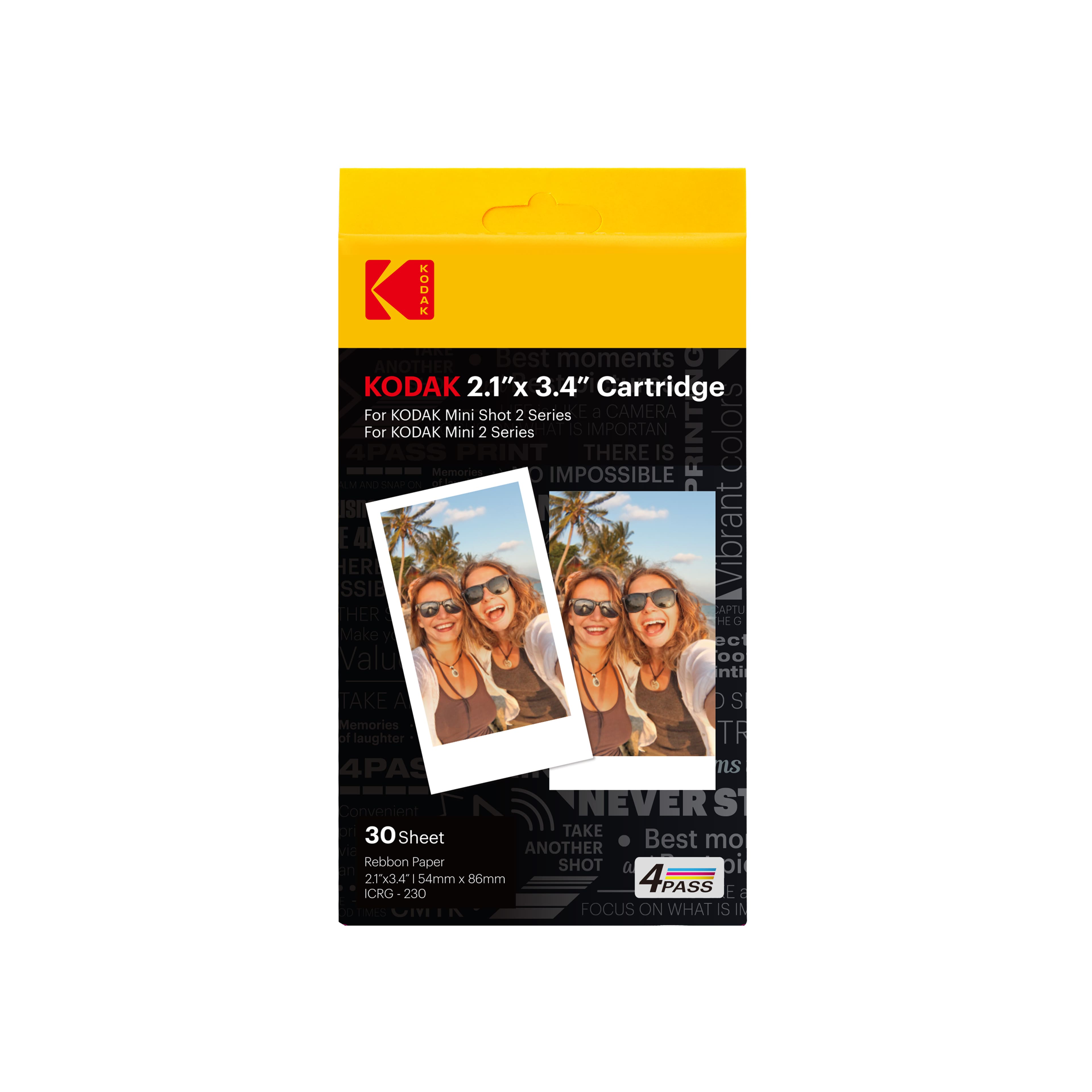 Kodak 200 Series 2.1&#x22; x 3.4&#x22; Photo Cartridge, 30 Sheets