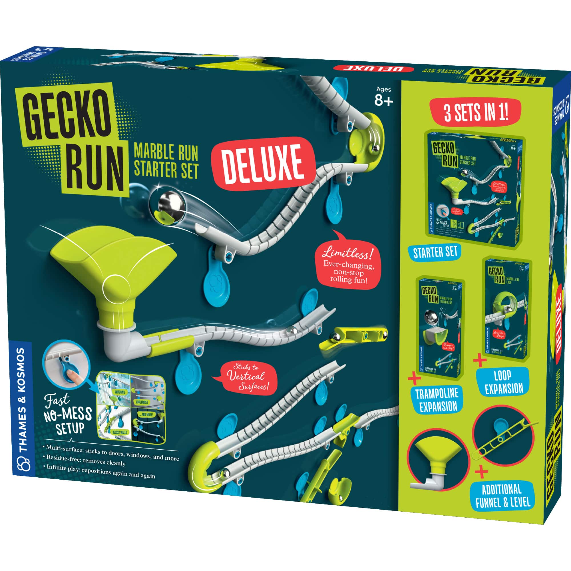 Thames &#x26; Kosmos Gecko Run Deluxe Marble Run Starter Set
