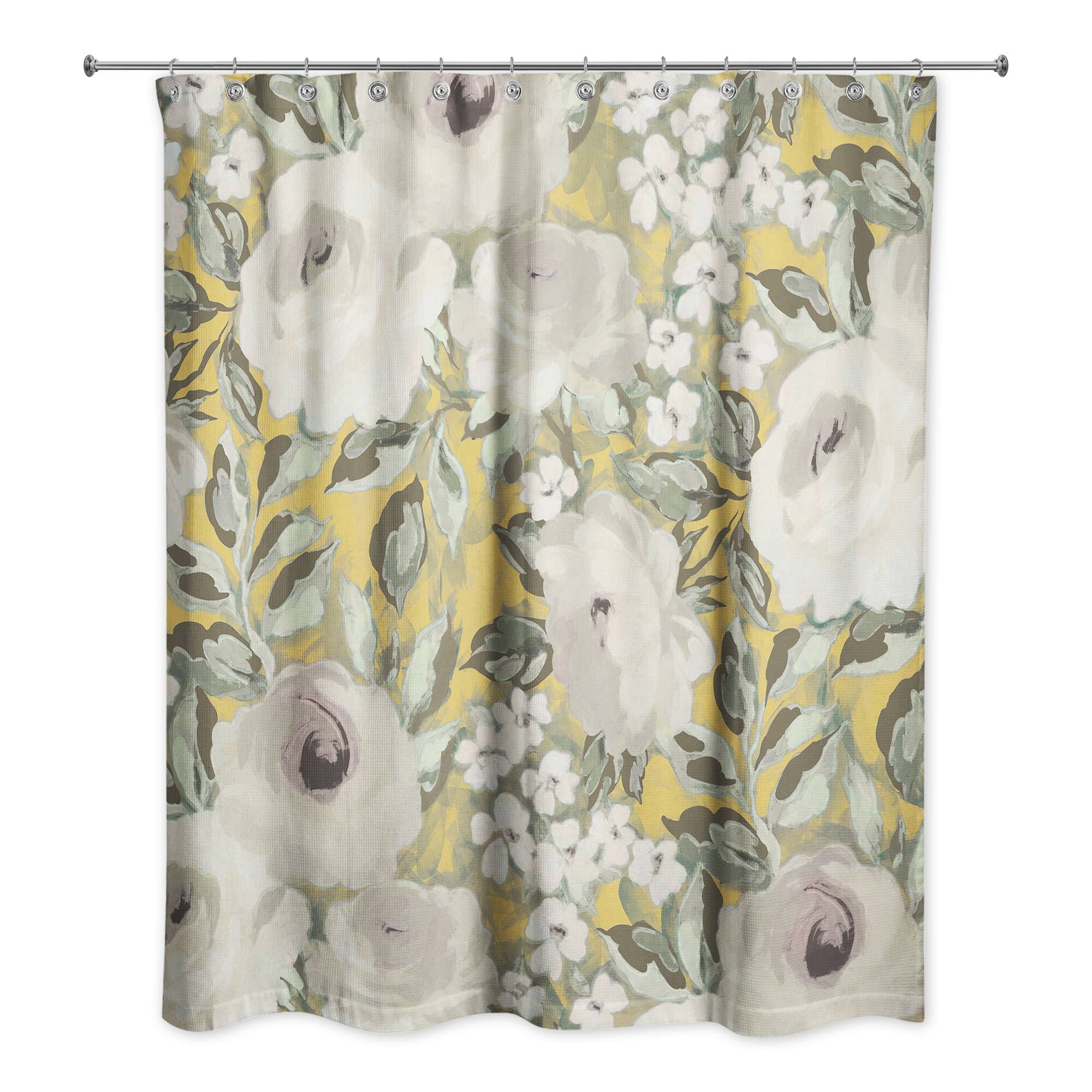 Floral 71" x 74" Shower Curtain