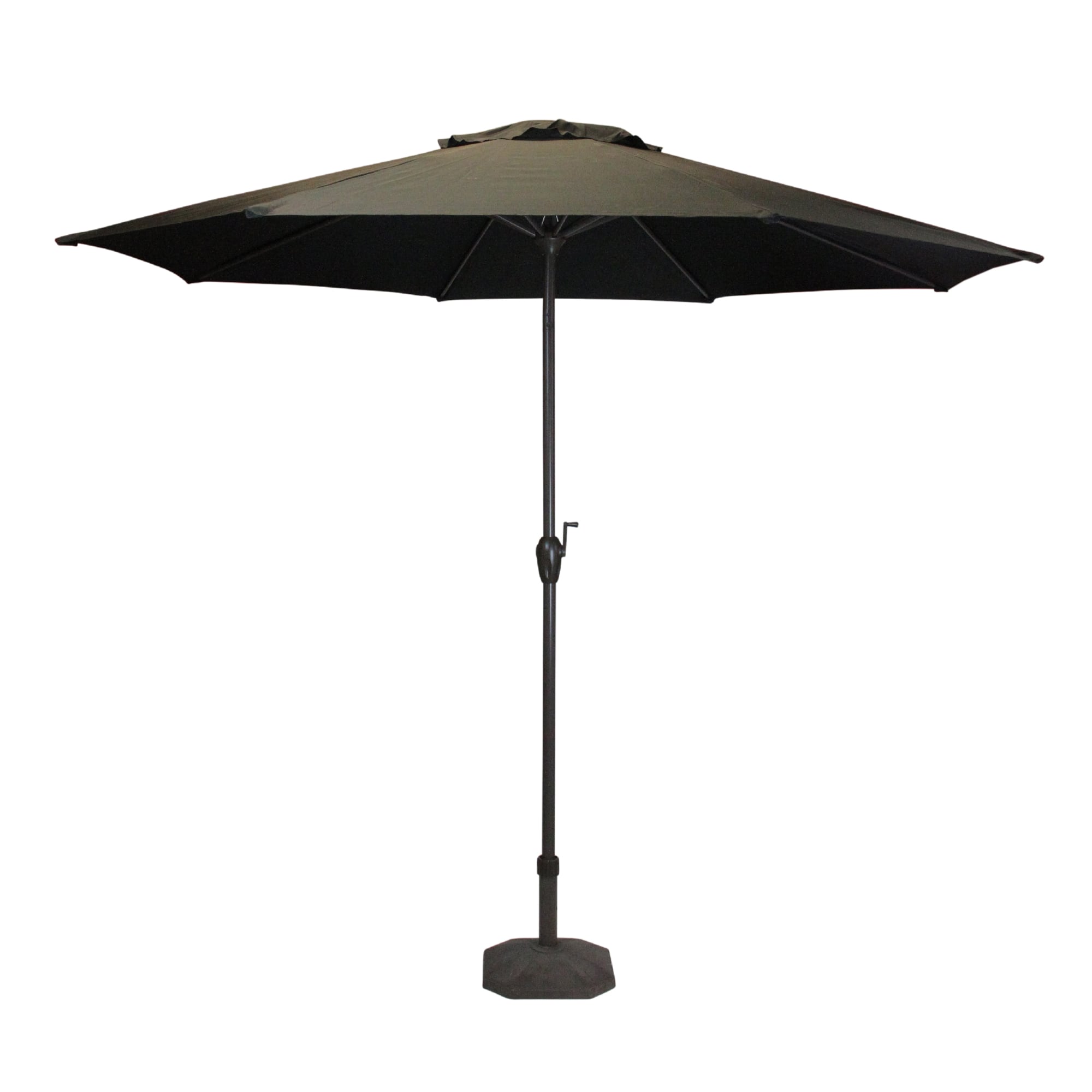 9ft. Black &#x26; Brown Outdoor Patio Umbrella