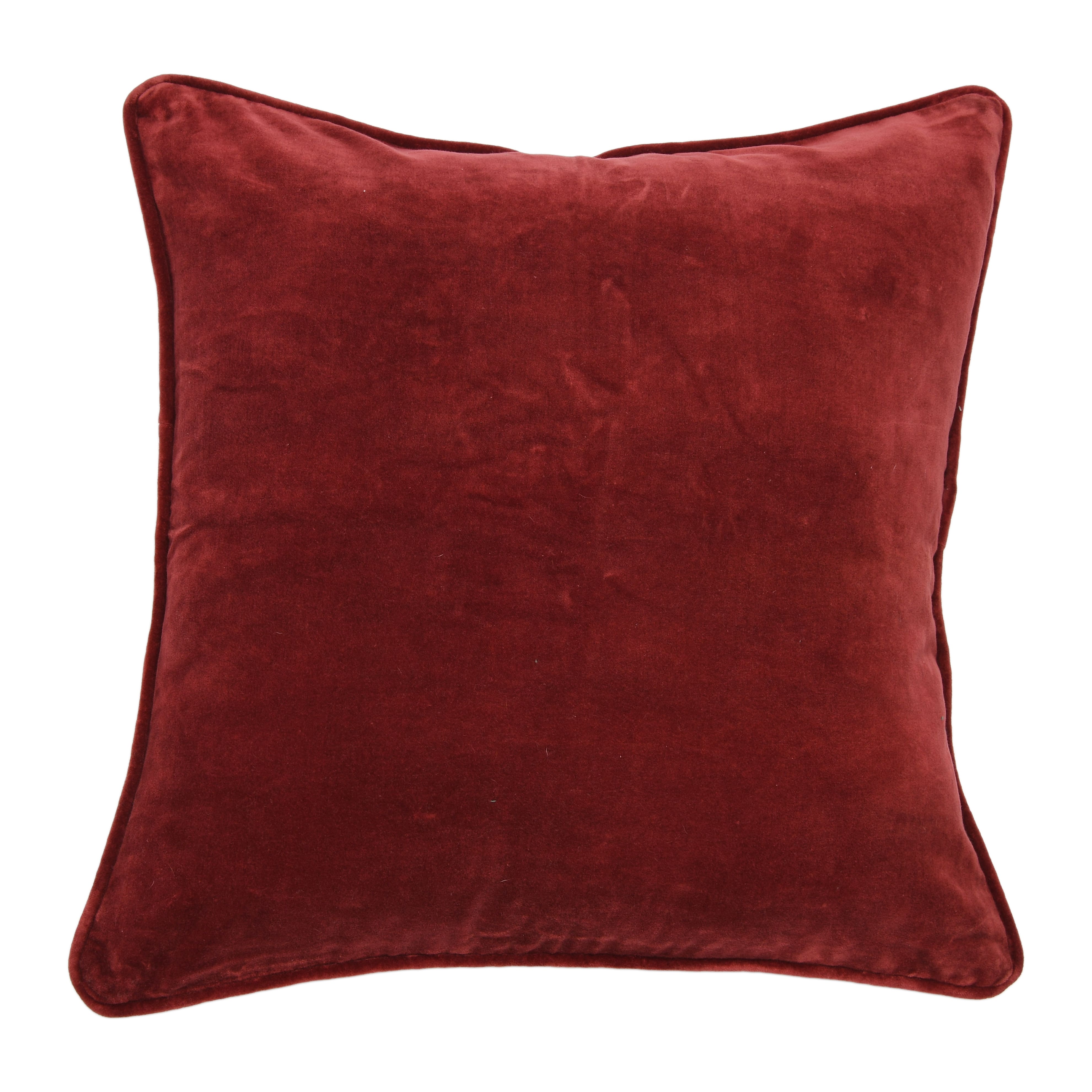 20&#x22; Square Velvet Pillow Cover with Piping