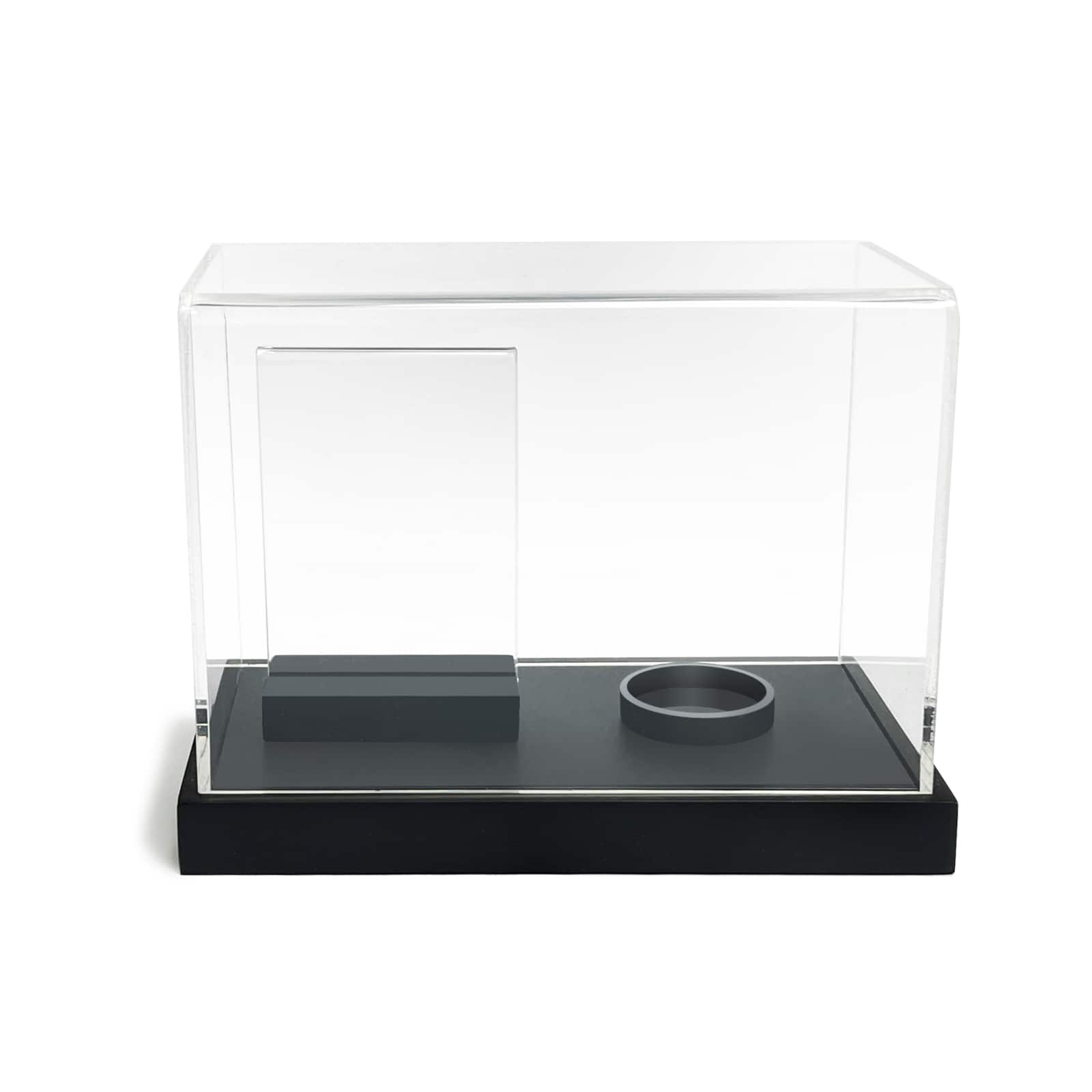 Baseball Display Case Transparent Container Ball Stand Bracket Base Showcase 