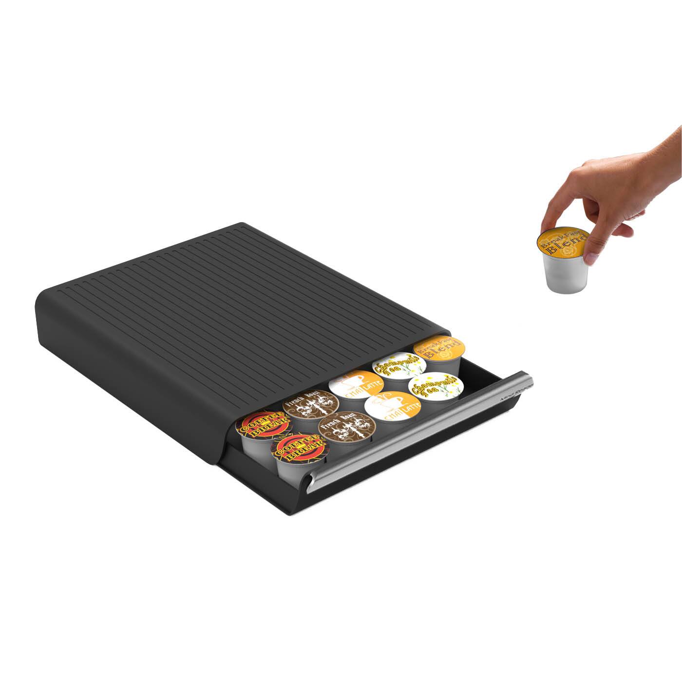 Mind Reader Black Single Serve Coffee Pod Drawer and Holder