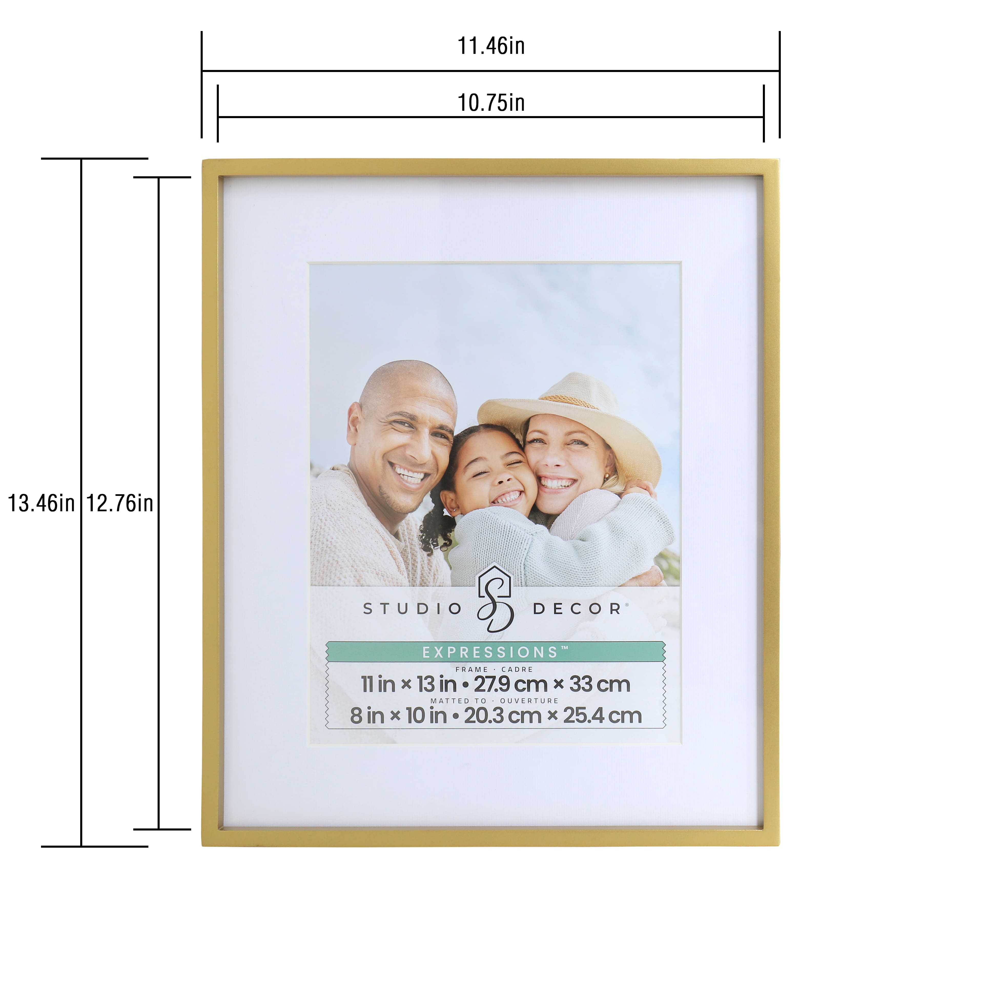 Expressions&#x2122; Gold Sydney Frame with Mat by Studio D&#xE9;cor&#xAE;