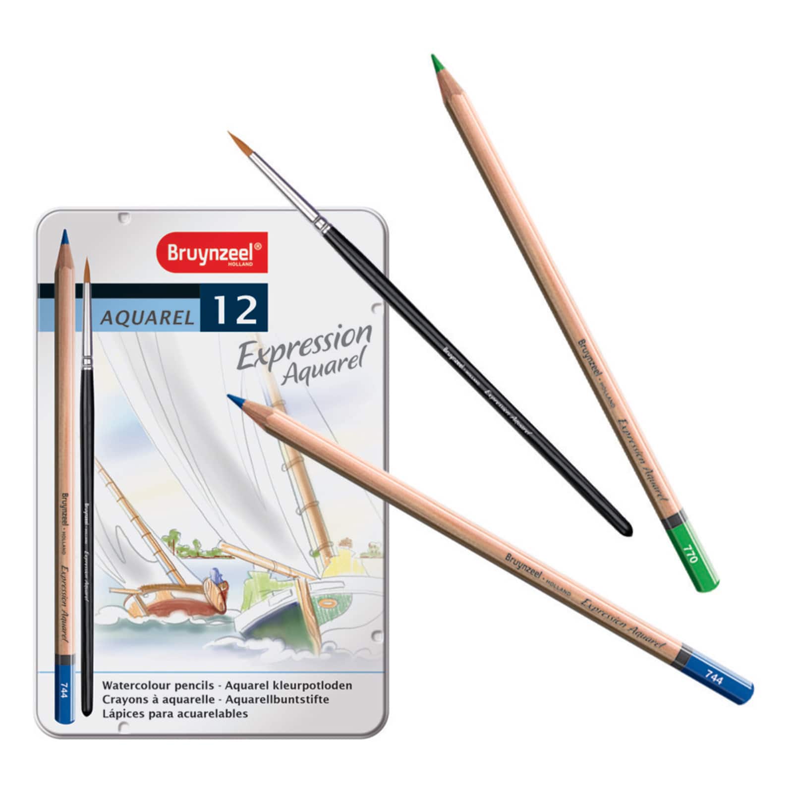 Bruynzeel&#xAE; 12 Color Expression Aquarel Set