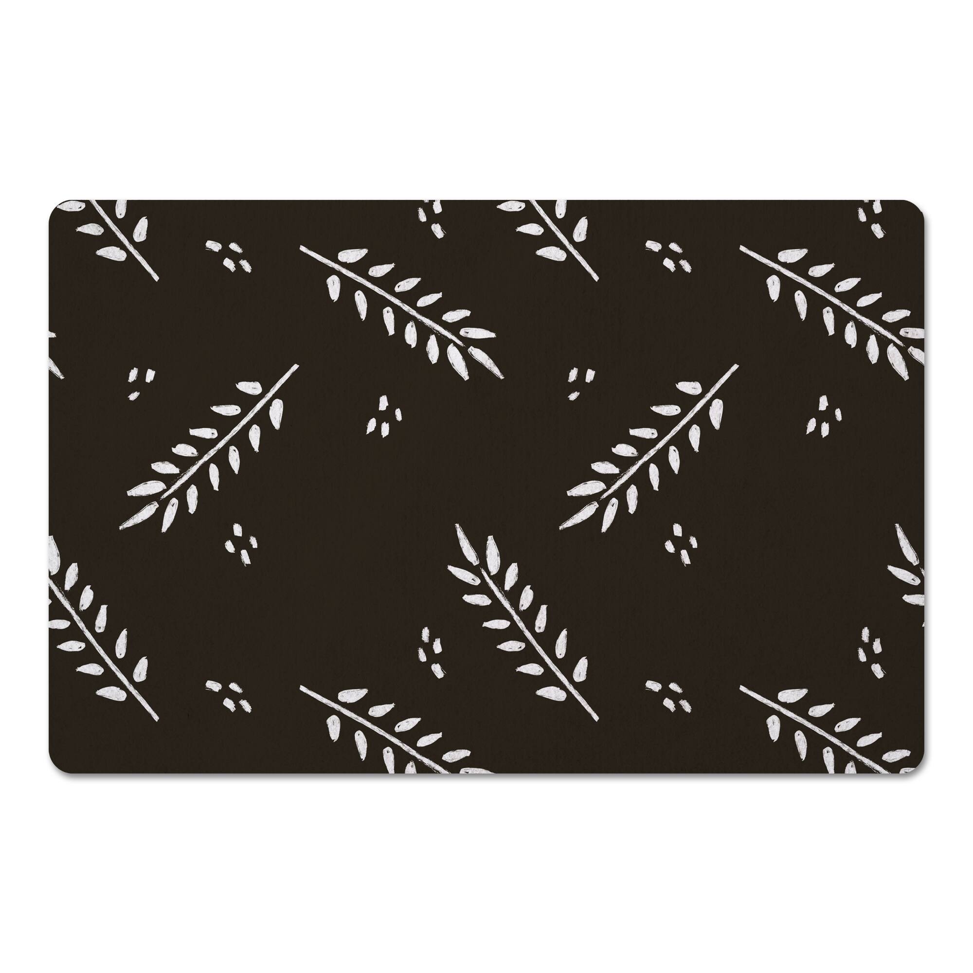 Simple Leaf Print 27" x 18" Floor Mat