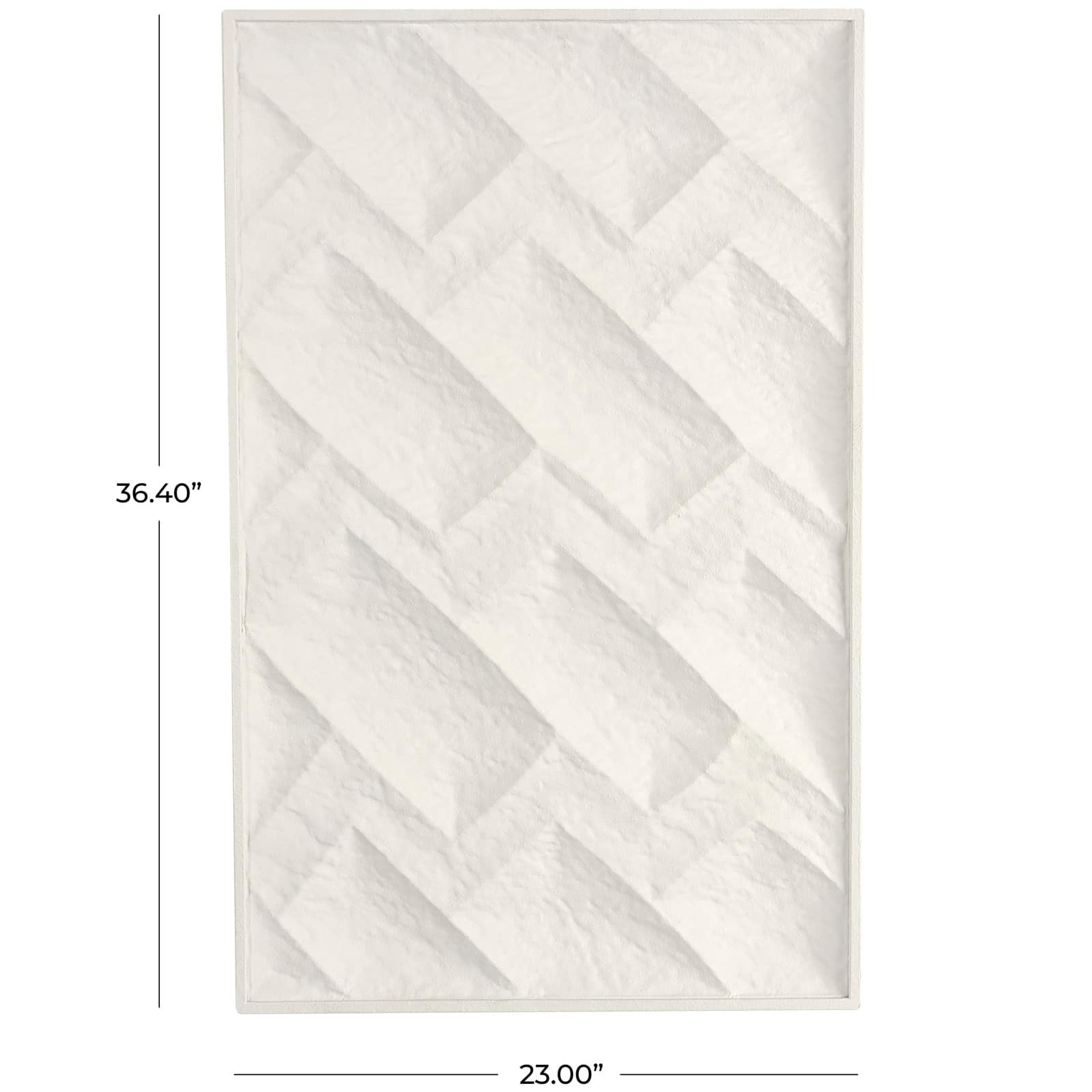 White metal geometric dimensional wall décor