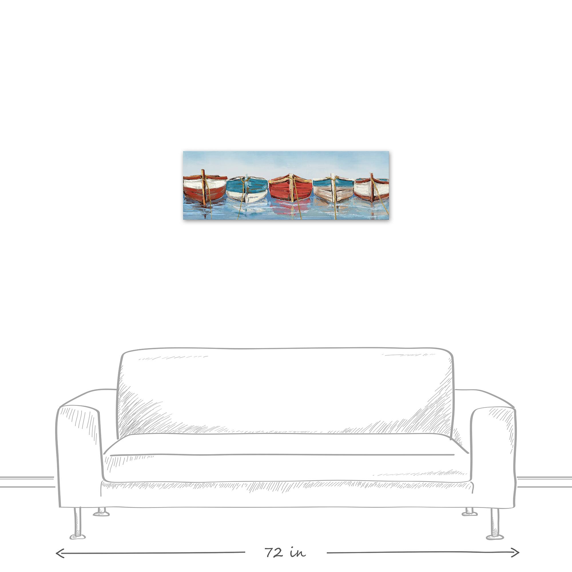 Colorful Boats Canvas Wall Art