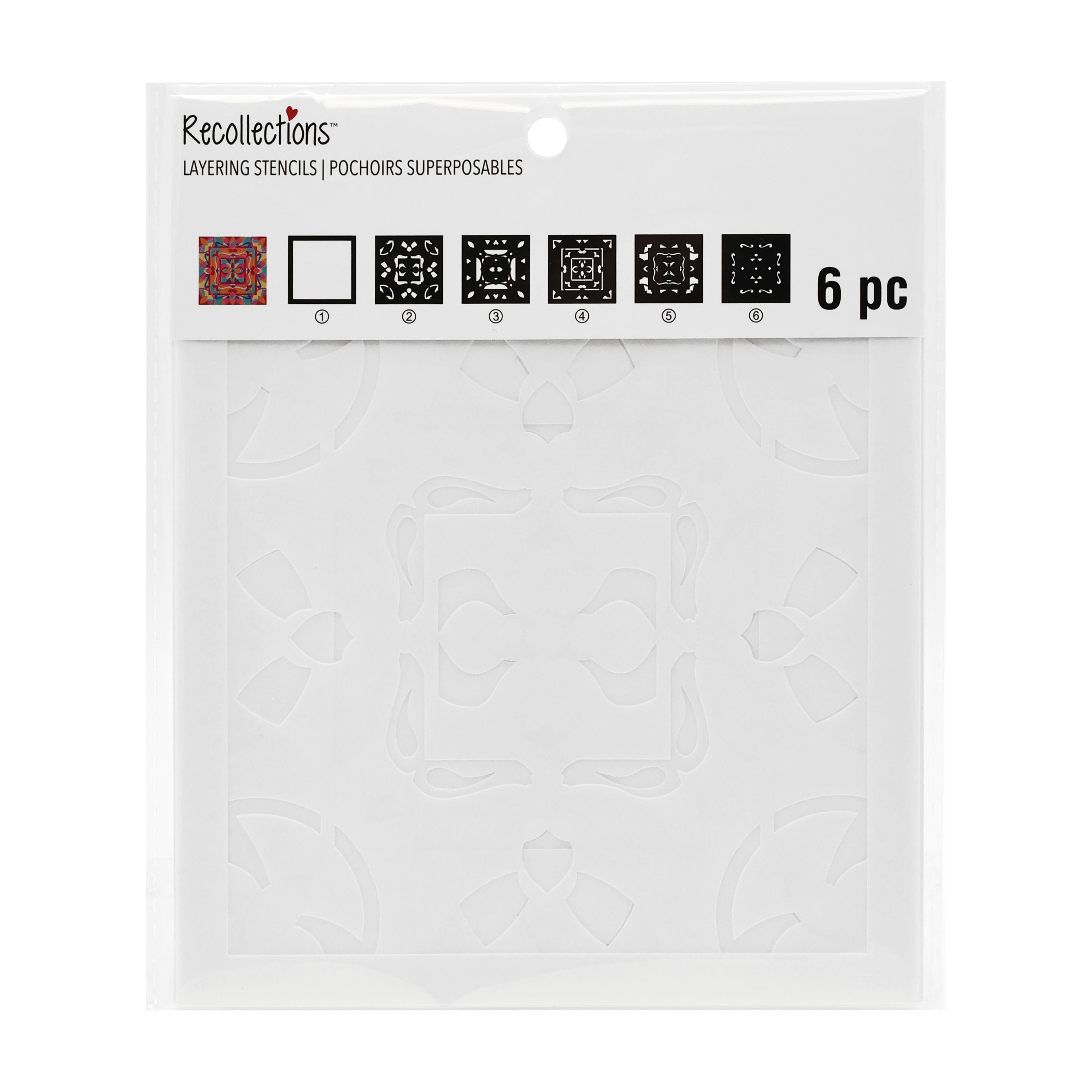 6" x 6" Stained Glass Print Layering Stencil Set by Recollections™
