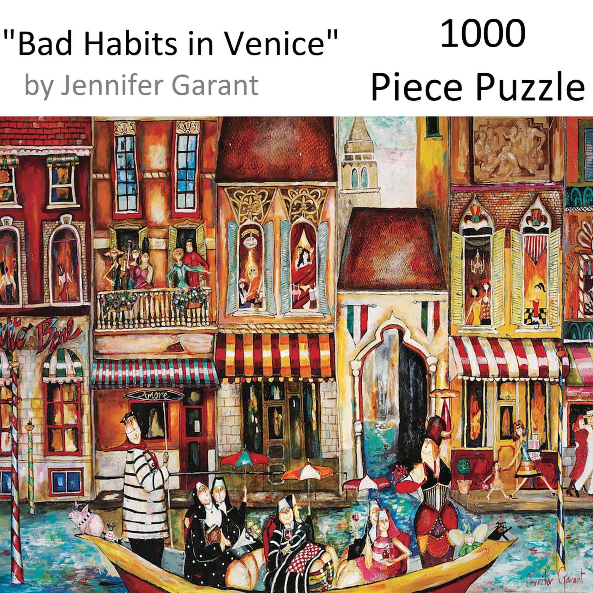 Hart Puzzles Bad Habits in Venice 1000 Piece Puzzle