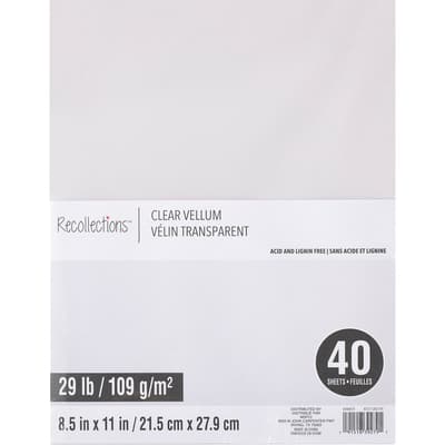 Clear 8.5" x 11" Vellum Paper by Recollections™, 40 Sheets image