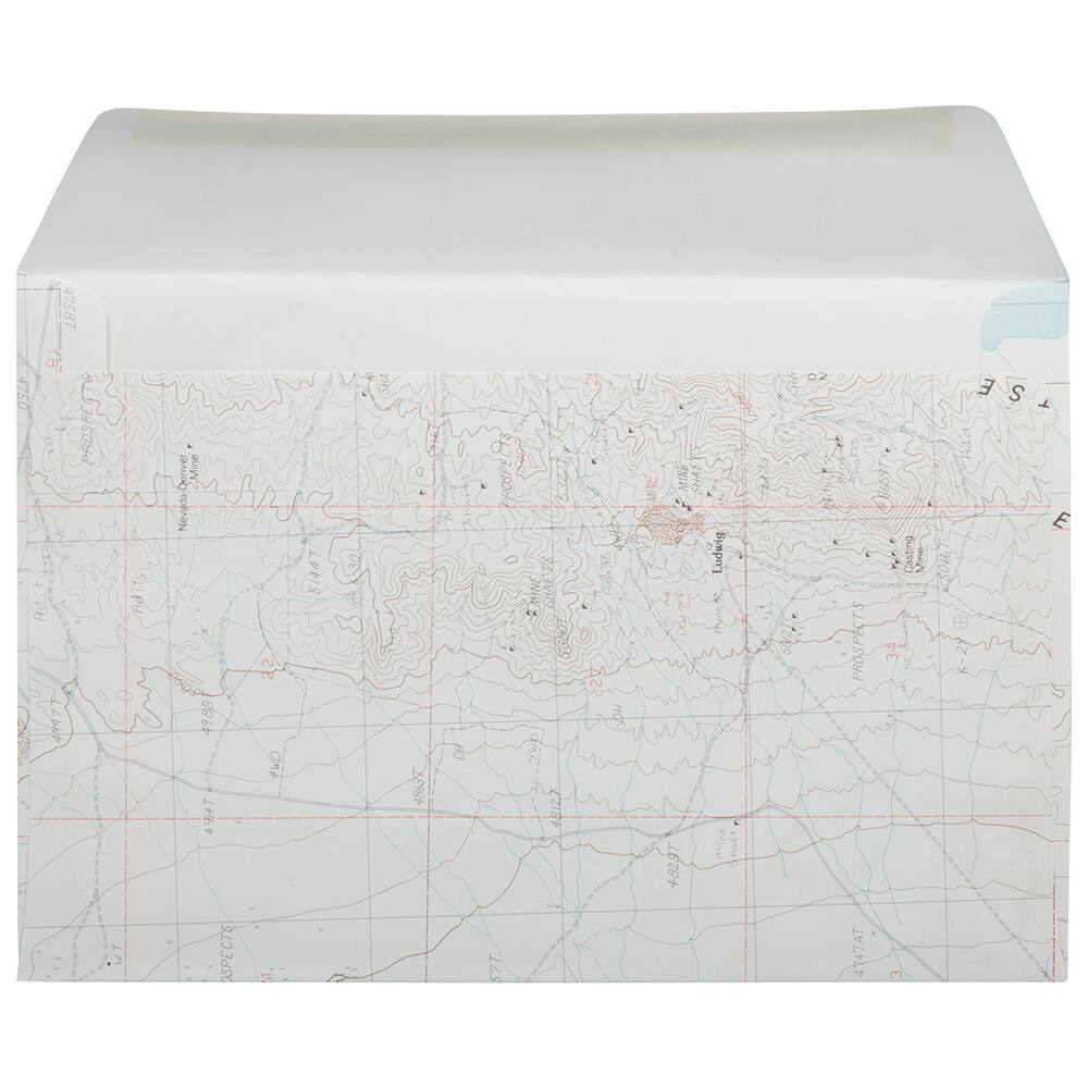 JAM Paper 6&#x22; x 9&#x22; Cartography Map Envelopes, 25ct.