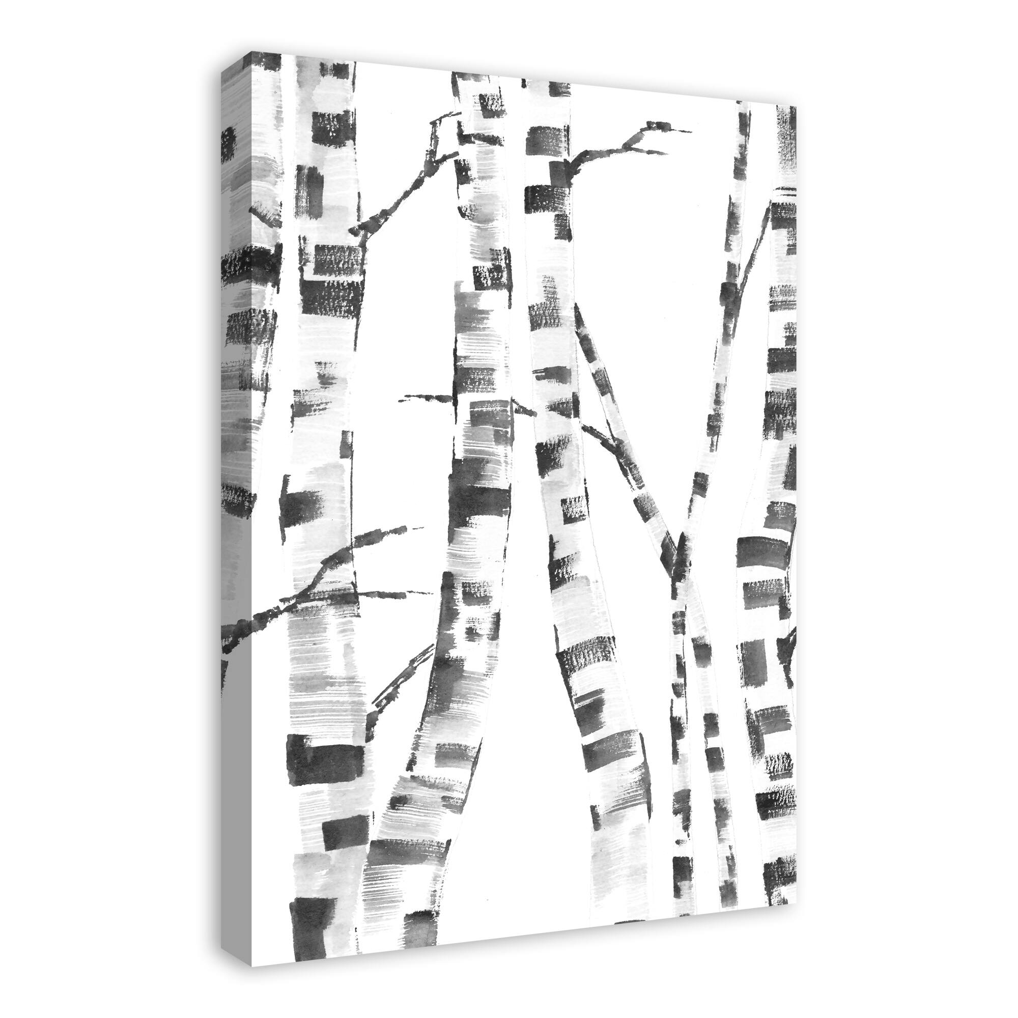 White Birch Trees 20&#x22; x 30&#x22; Canvas Wall Art