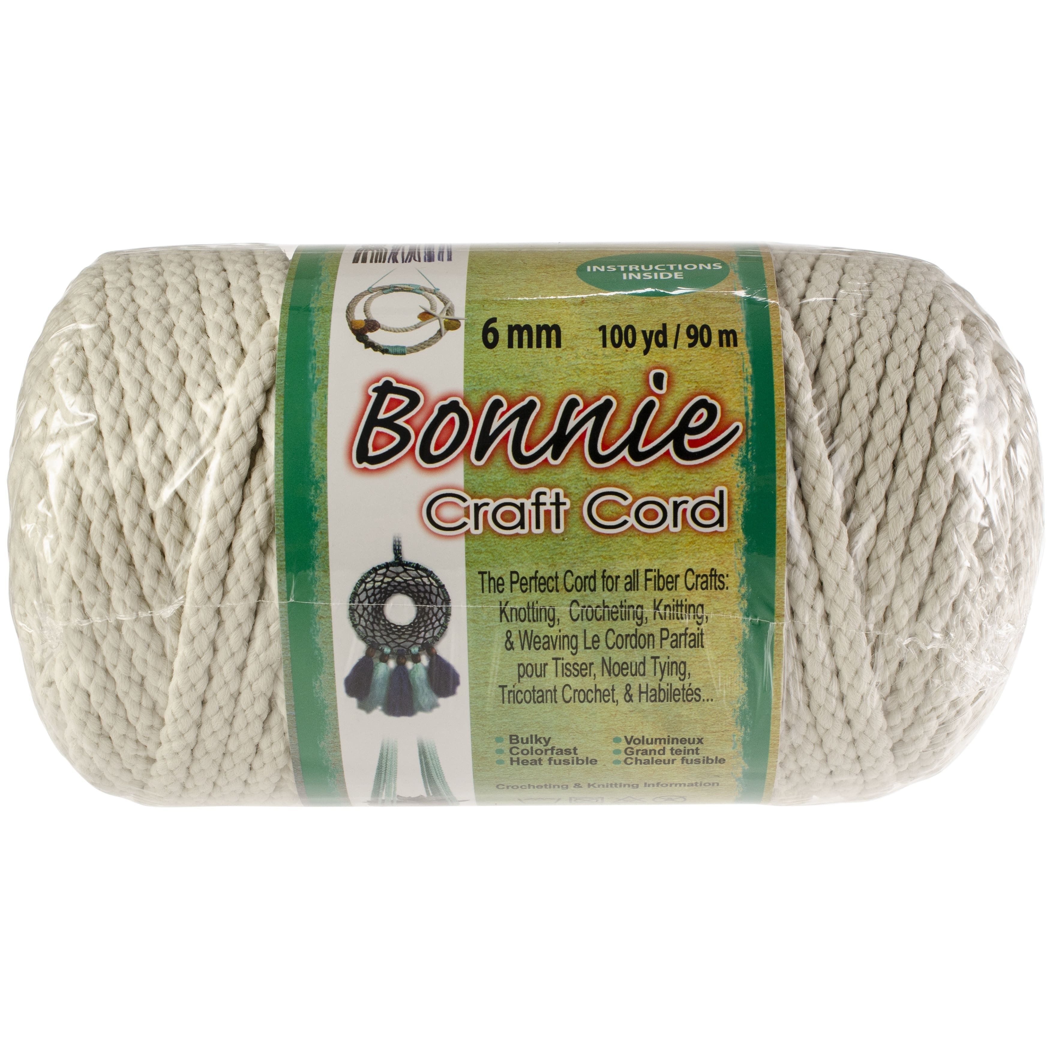 Bonnie Macrame Craft Cord 6mmX100yd - 725879671419