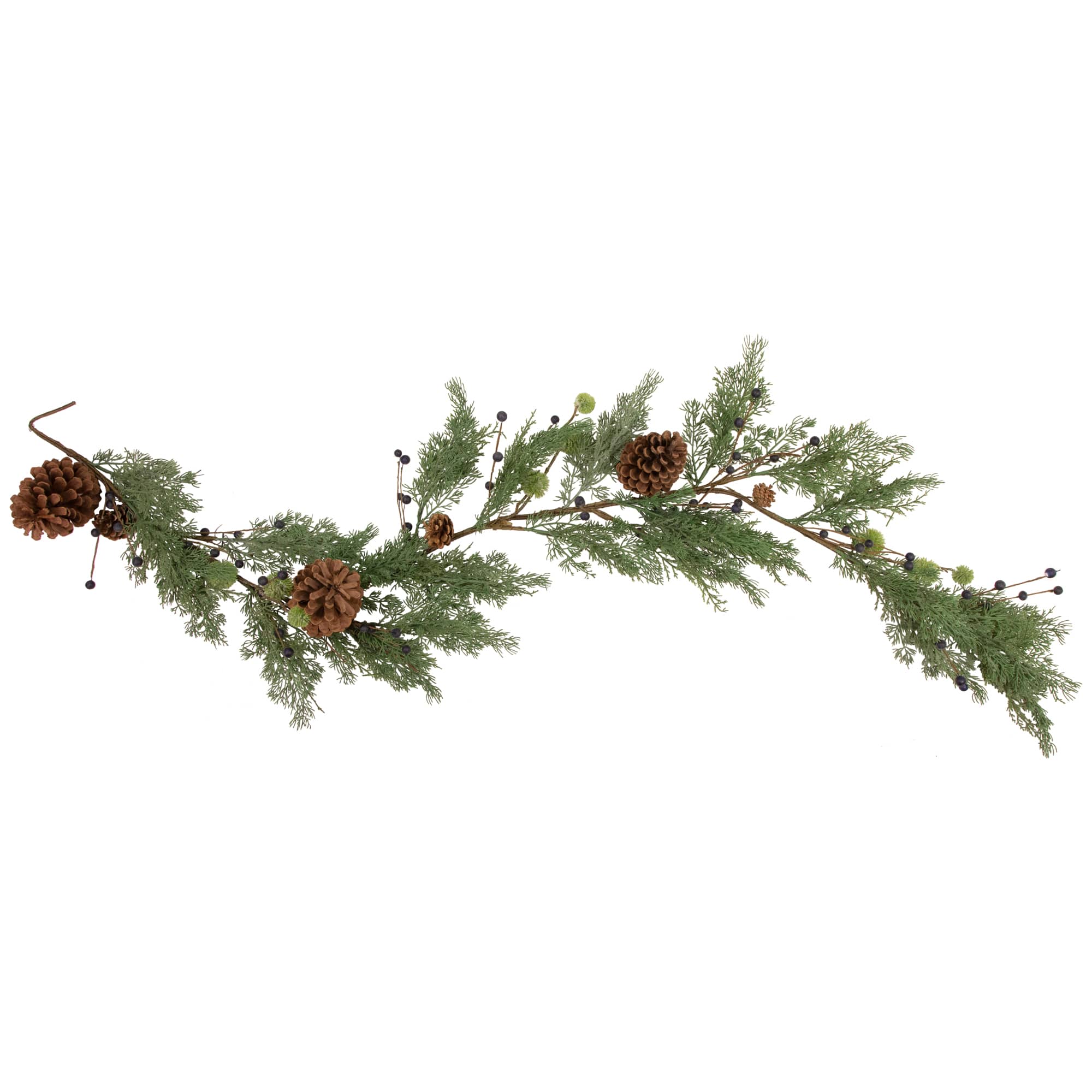 5ft. Pine & Blueberry with Pinecones Christmas Garland