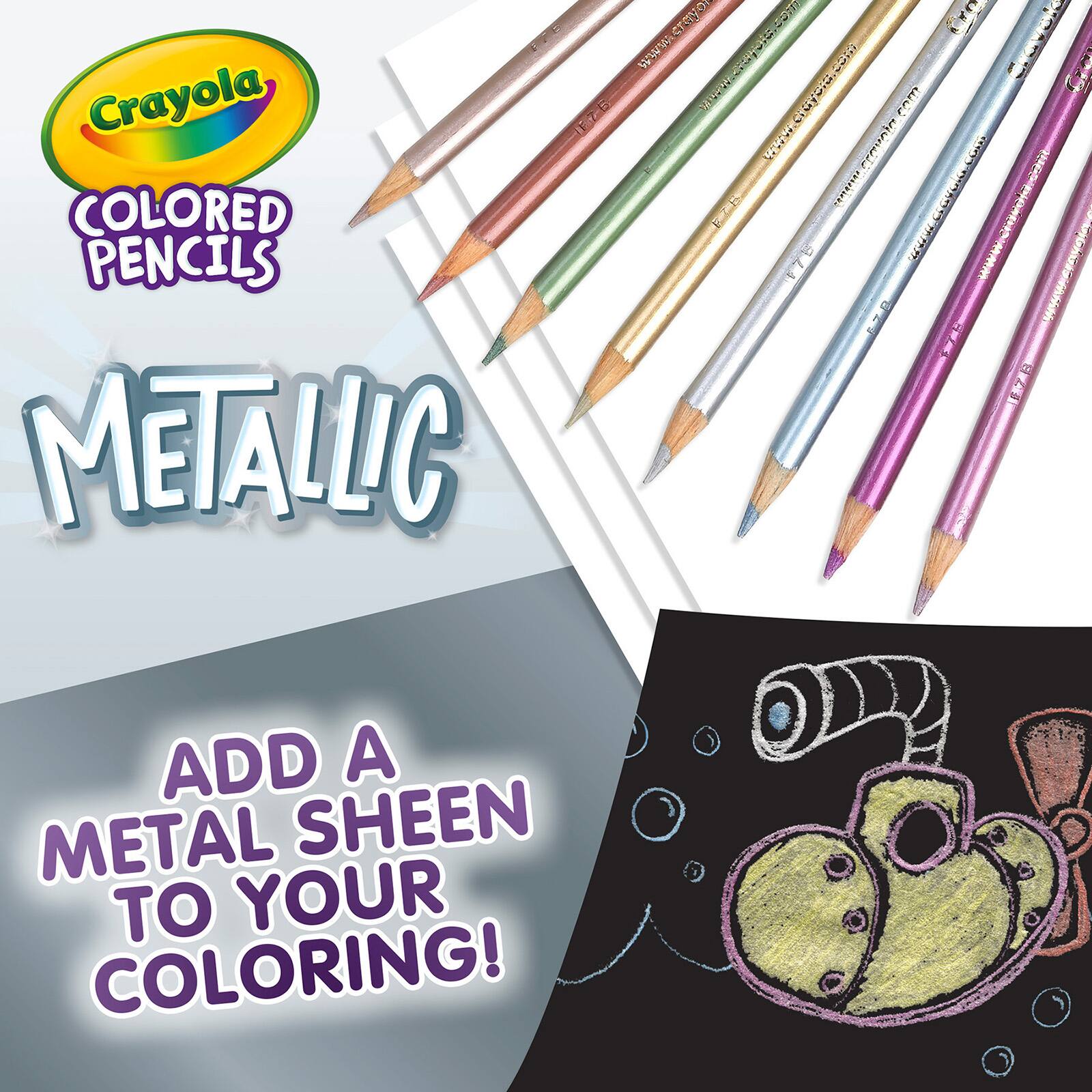 Crayola&#xAE; Metallic Colored Pencils, 6 Packs of 8