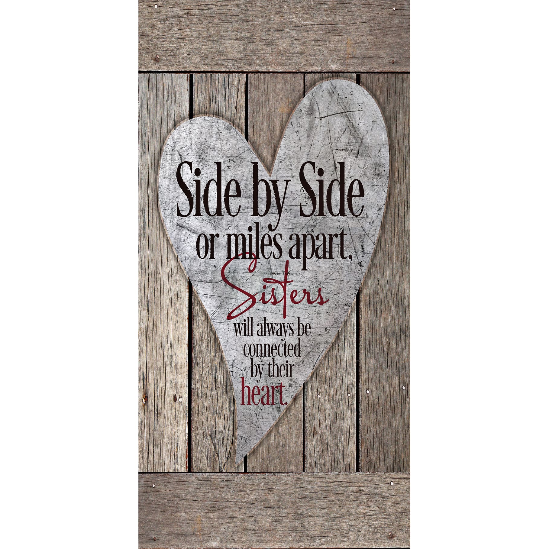 Side By Side Sisters Timberland Wall Plaque