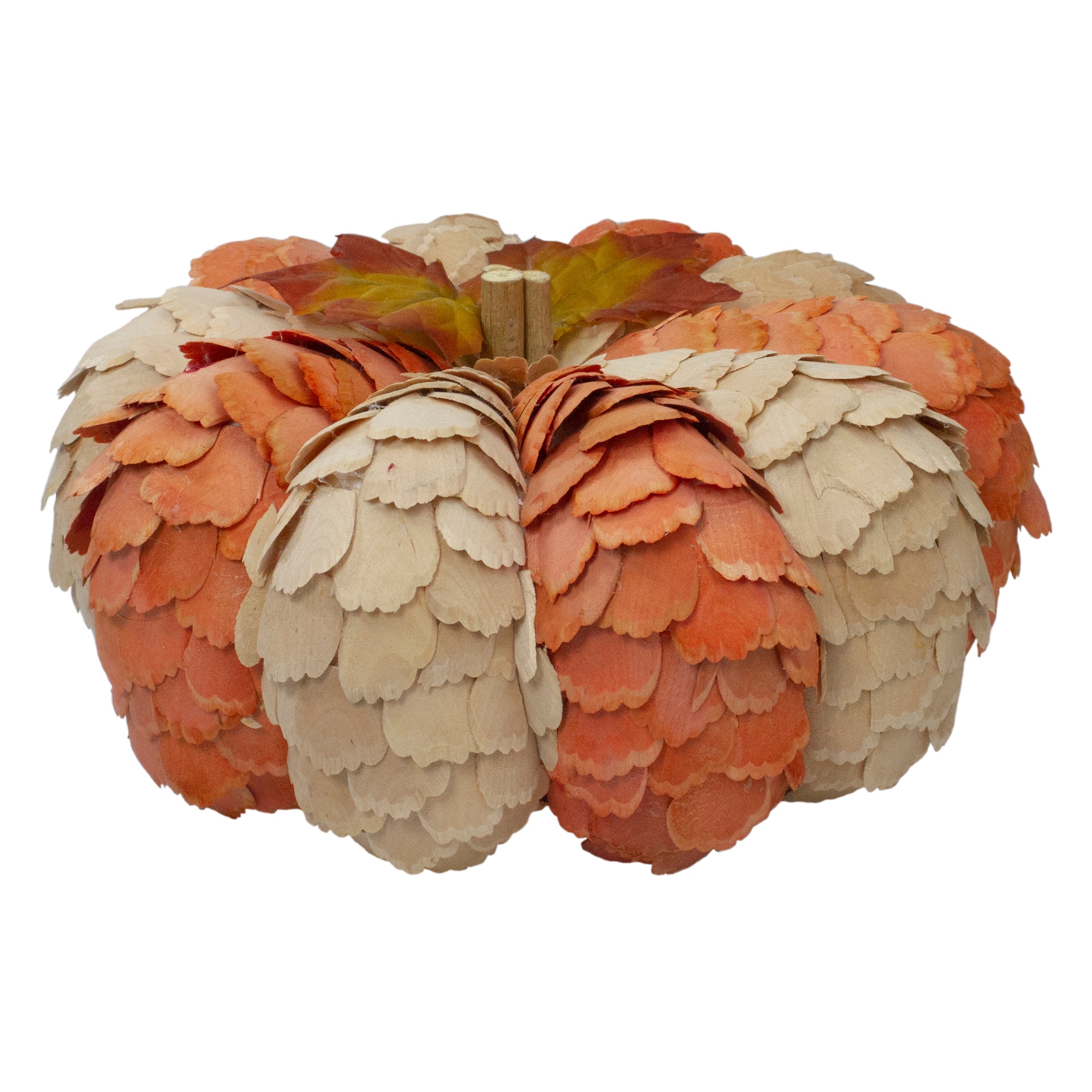 10&#x22; Brown &#x26; Orange Autumn Harvest Tabletop Pumpkin