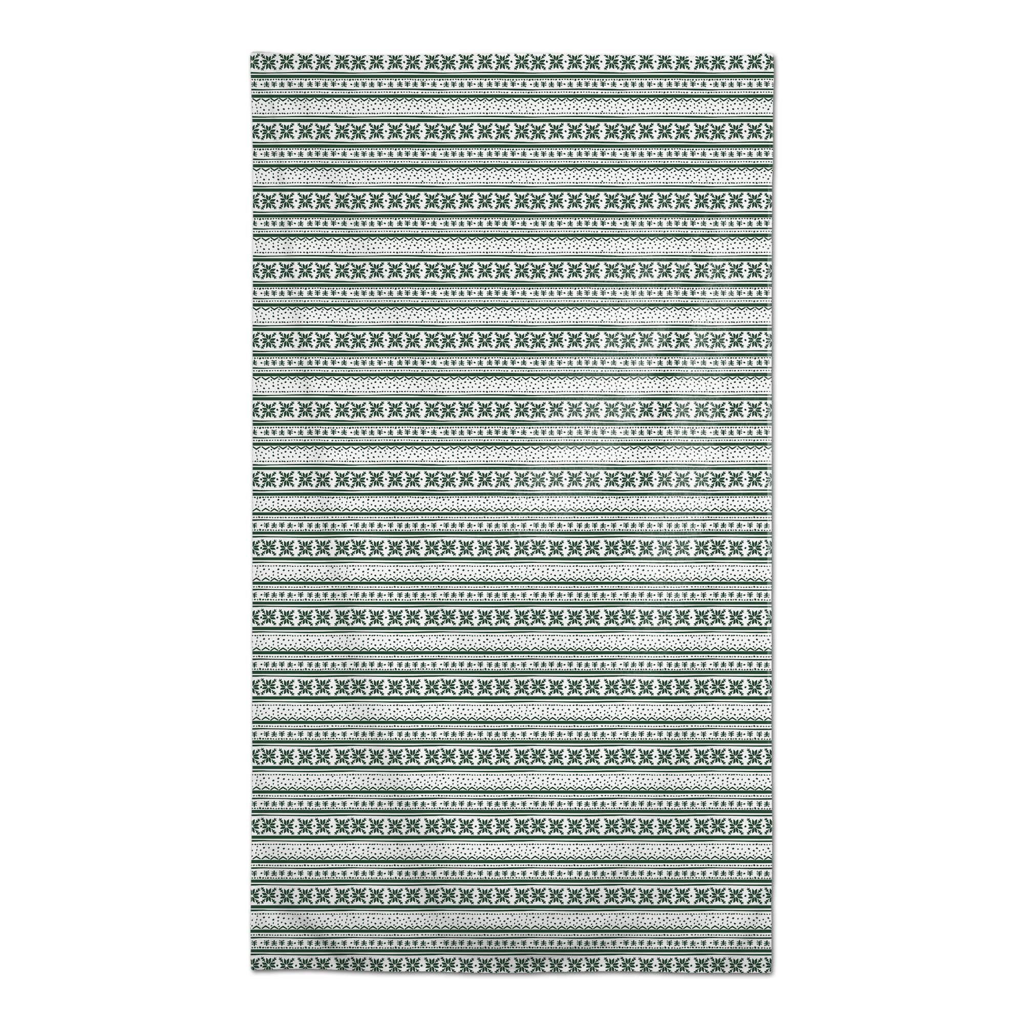 8.5ft. Green Pattern Tablecloth