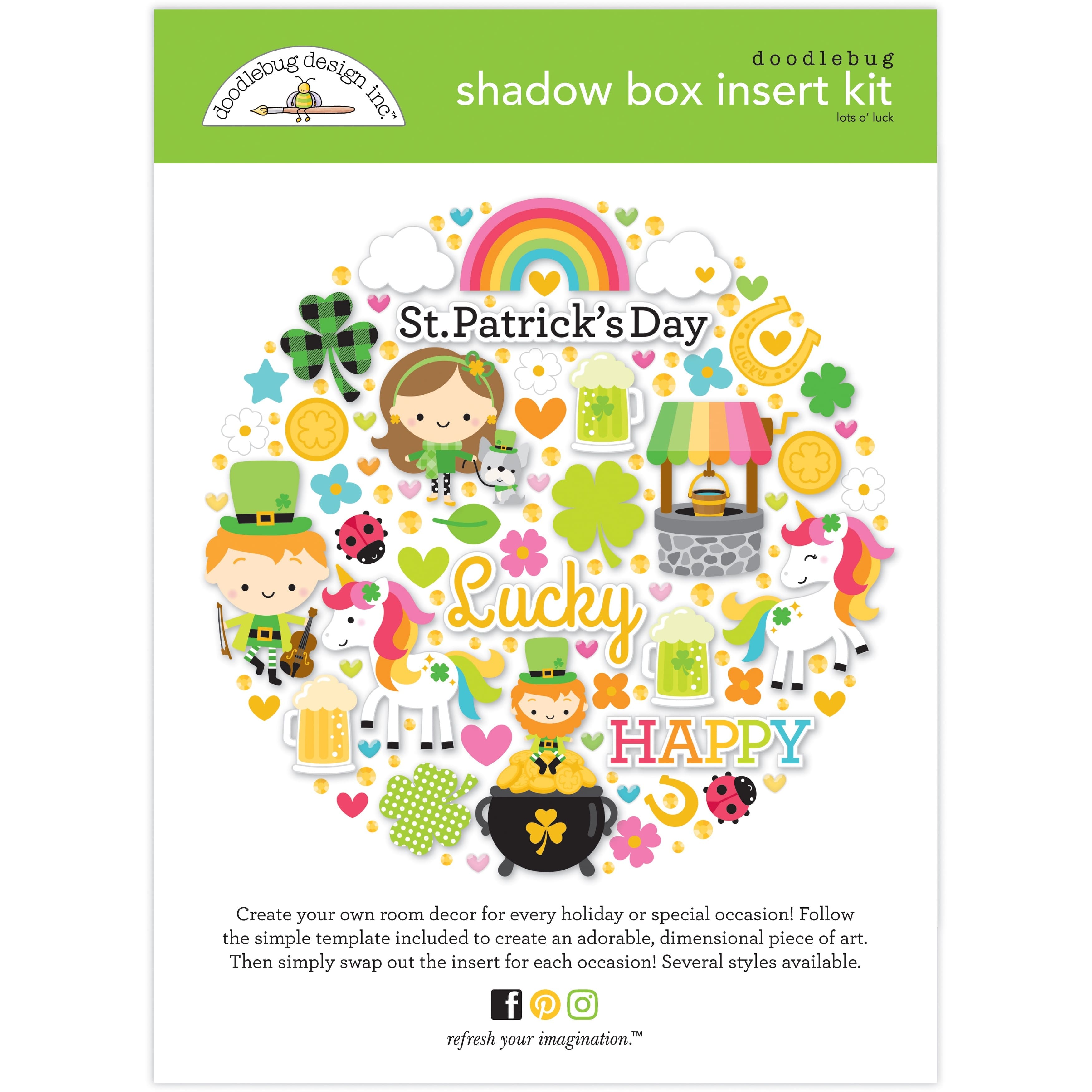 Doodlebug Design Inc.™ Lots O'Luck Shadow Box Insert Kit