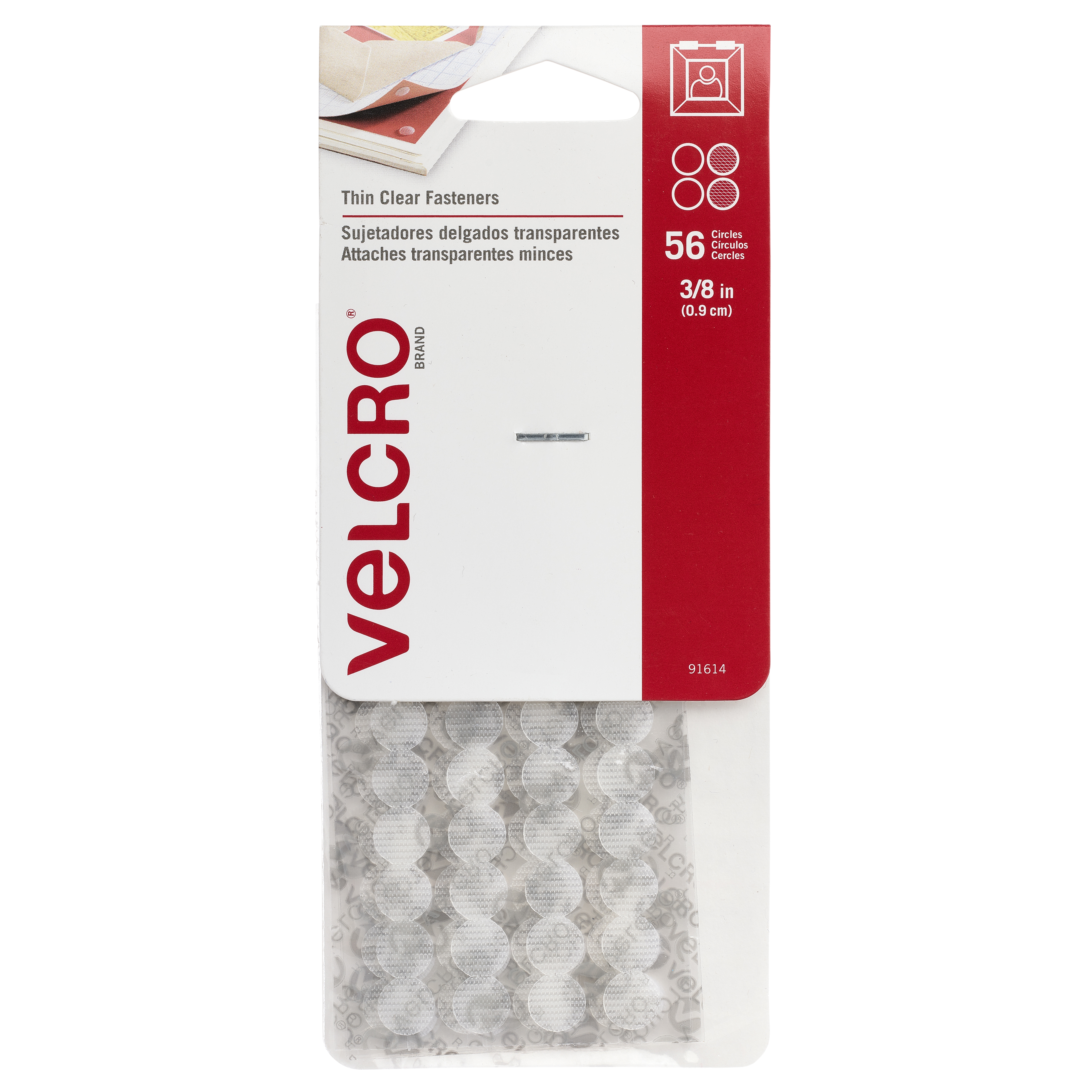 Velcro Brand – 8 Chiusure Adesive Per Tessuti – Strisce Da 1x0,75 Pollice – Bianco, Adesivo Permanente, Senza Cuciture